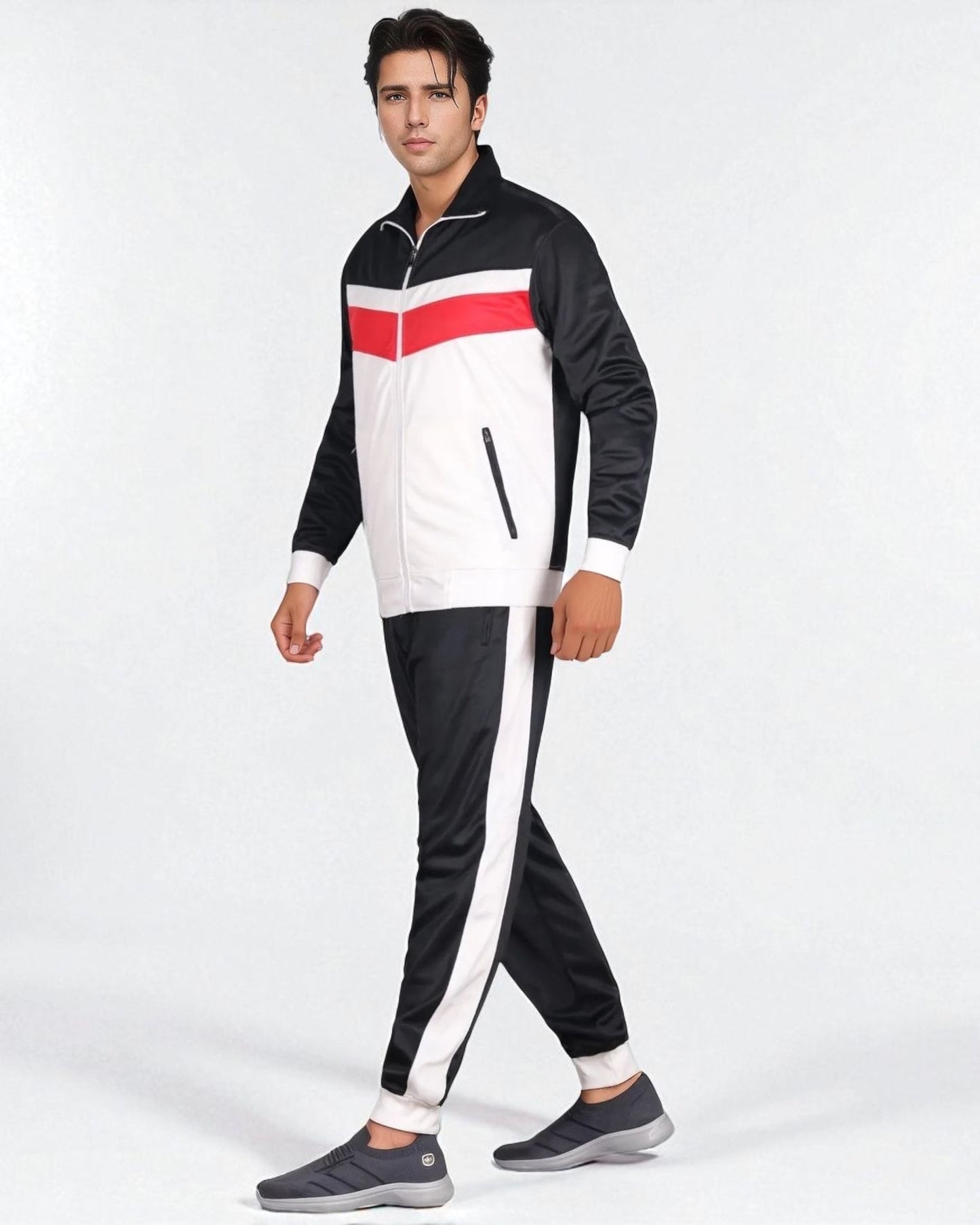 Men's Active Daily wear Tracksuit Jogger Track Jacket & Track Pants Jogging Suit