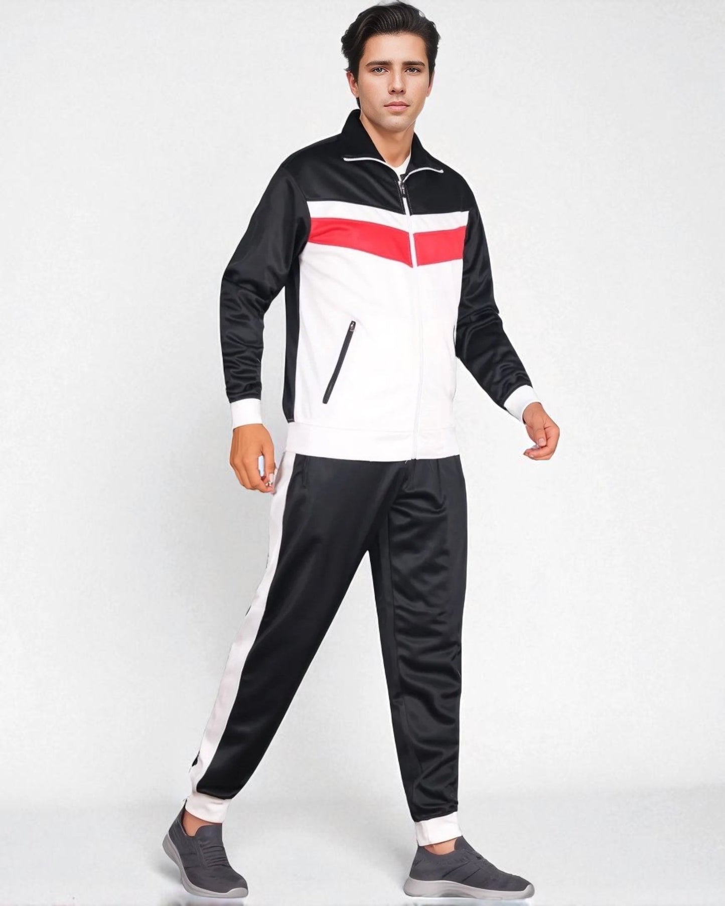 Men's Active Daily wear Tracksuit Jogger Track Jacket & Track Pants Jogging Suit