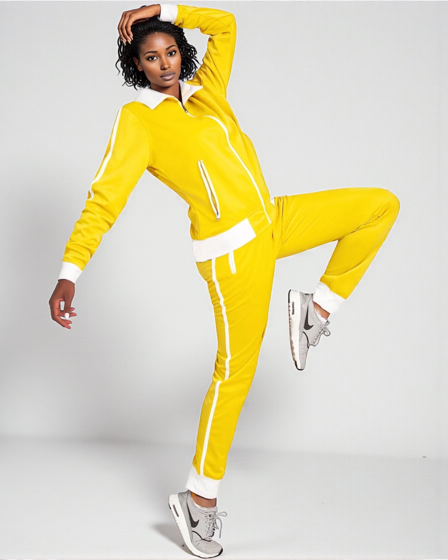 Women's 2-Piece Sunshine Jogger Tracksuit Track Jacket and Track Pants