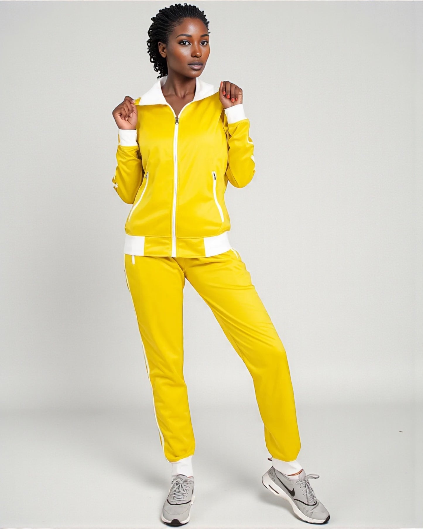 Women's 2-Piece Sunshine Jogger Tracksuit Track Jacket and Track Pants