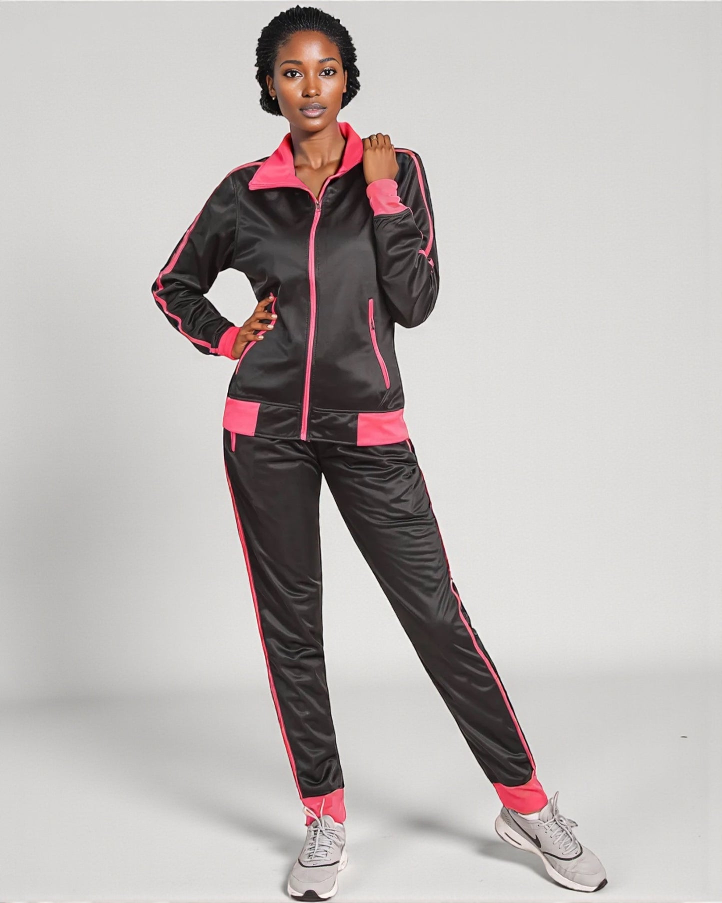 Women's 2-Piece Sunshine Jogger Tracksuit Track Jacket and Track Pants