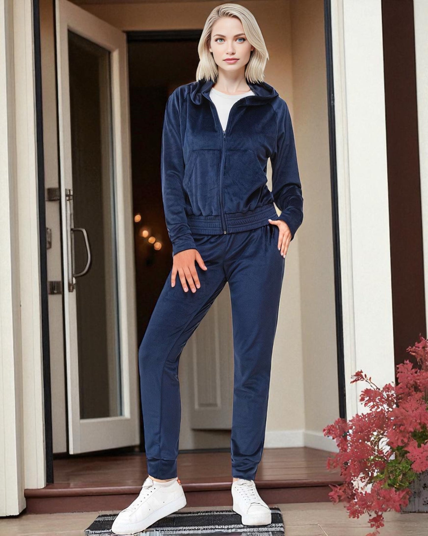 Women's Soft Velvet Spring Set