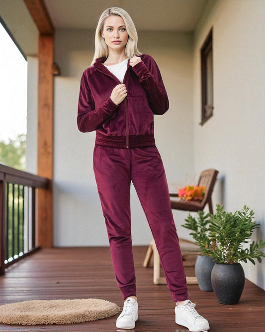 Women's Soft Velvet Spring Set