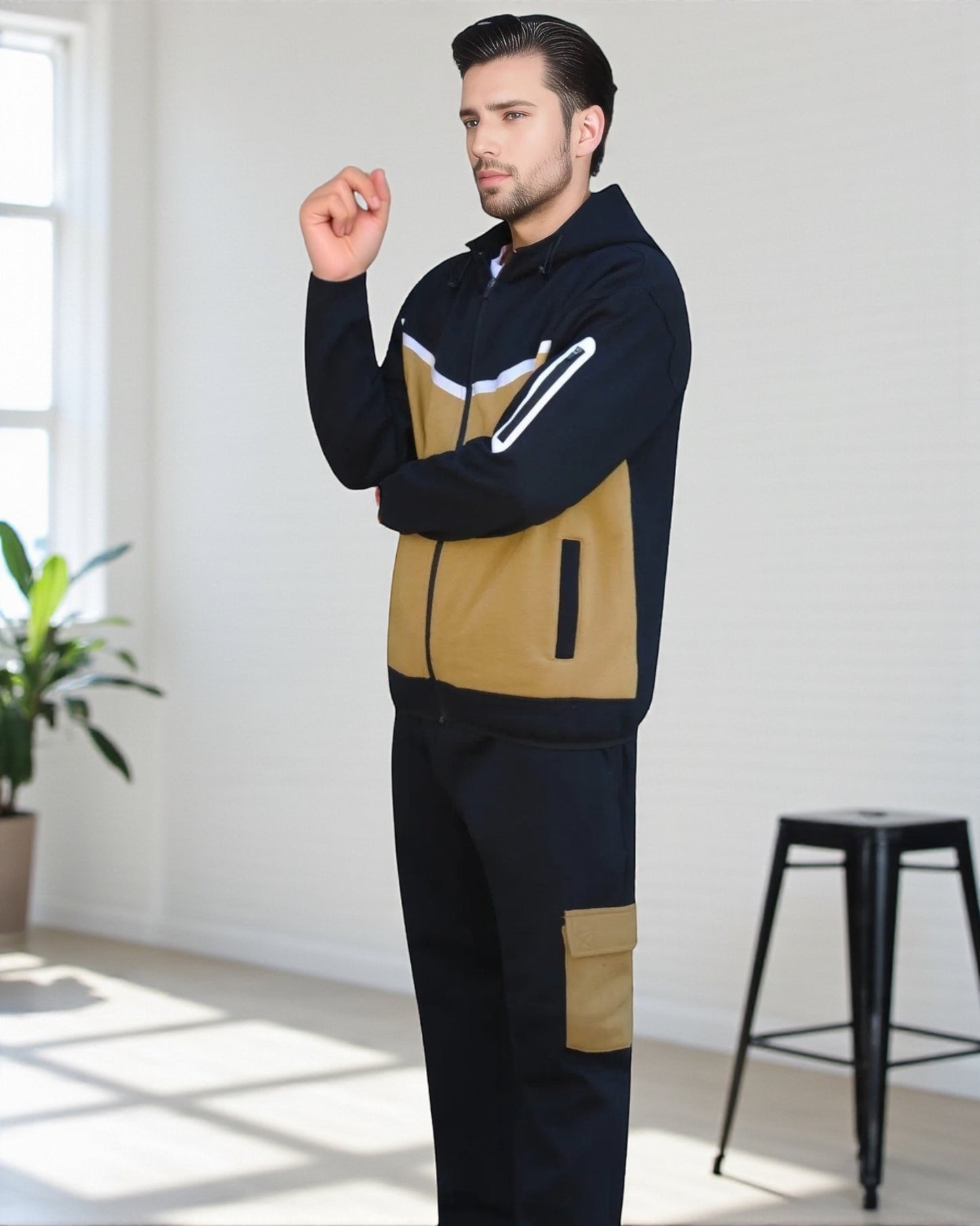 Men’s Sweatsuit Tech Fleece Heavy Duty Sweatpants & Sweat Jacket