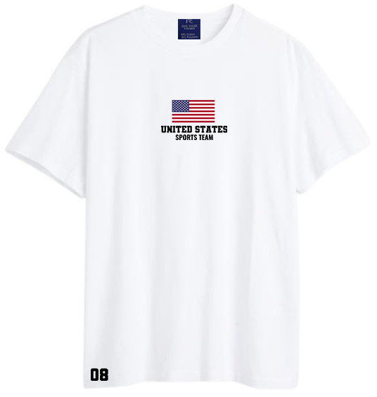 Men USA Sports Flag Print Cotton Tshirt