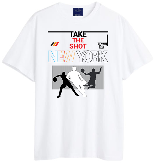 Men Basketball New York Design Printed Cotton Tshirt