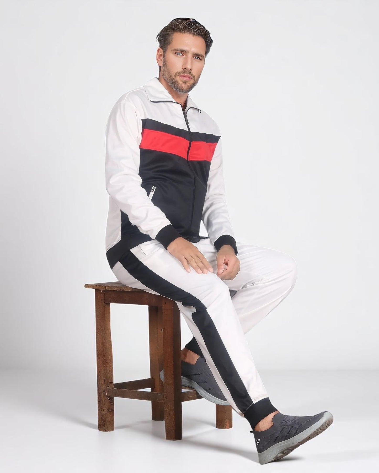 Men's Active Daily wear Tracksuit Jogger Track Jacket & Track Pants Jogging Suit