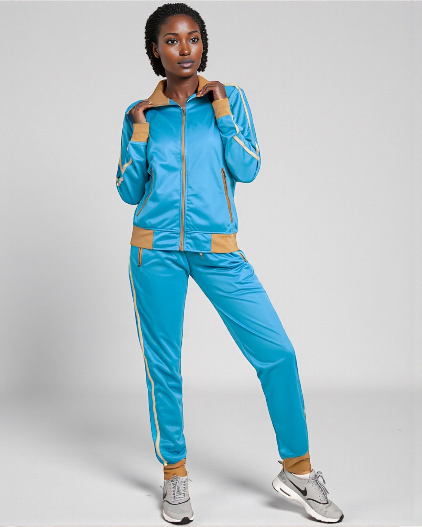 Women's 2-Piece Sunshine Jogger Tracksuit Track Jacket and Track Pants