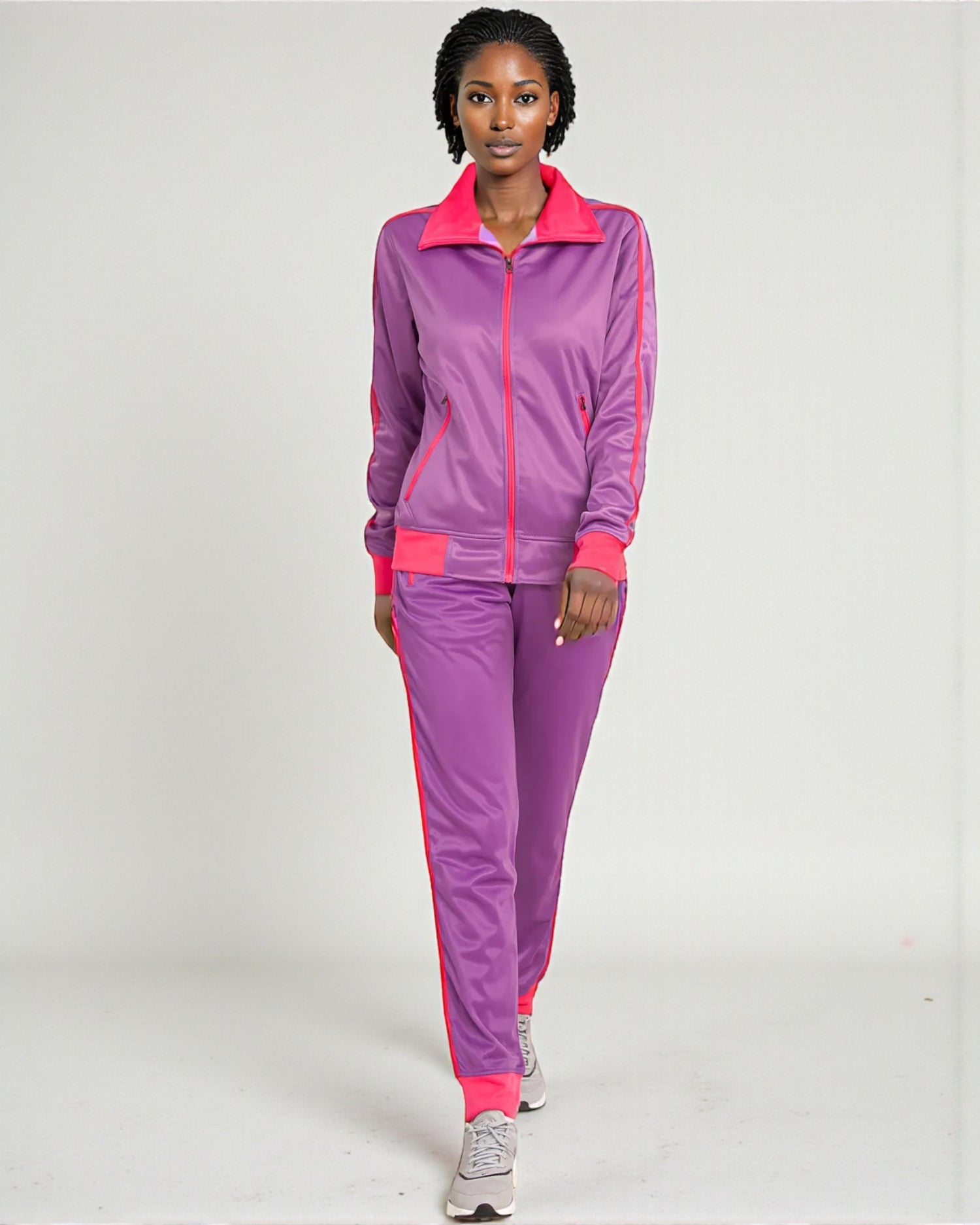 Women's 2-Piece Sunshine Jogger Tracksuit Track Jacket and Track Pants