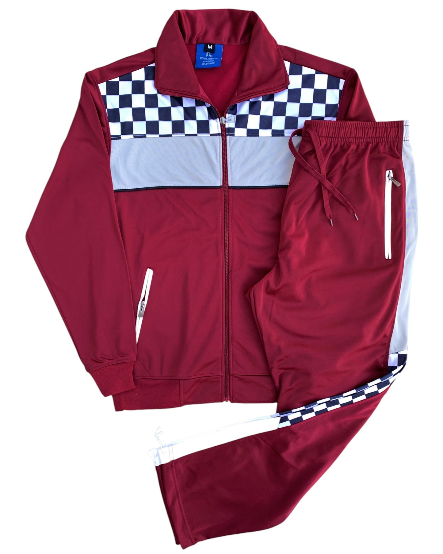 Men’s Tracksuit Traditional Checker Boxed Track jacket & Track pants