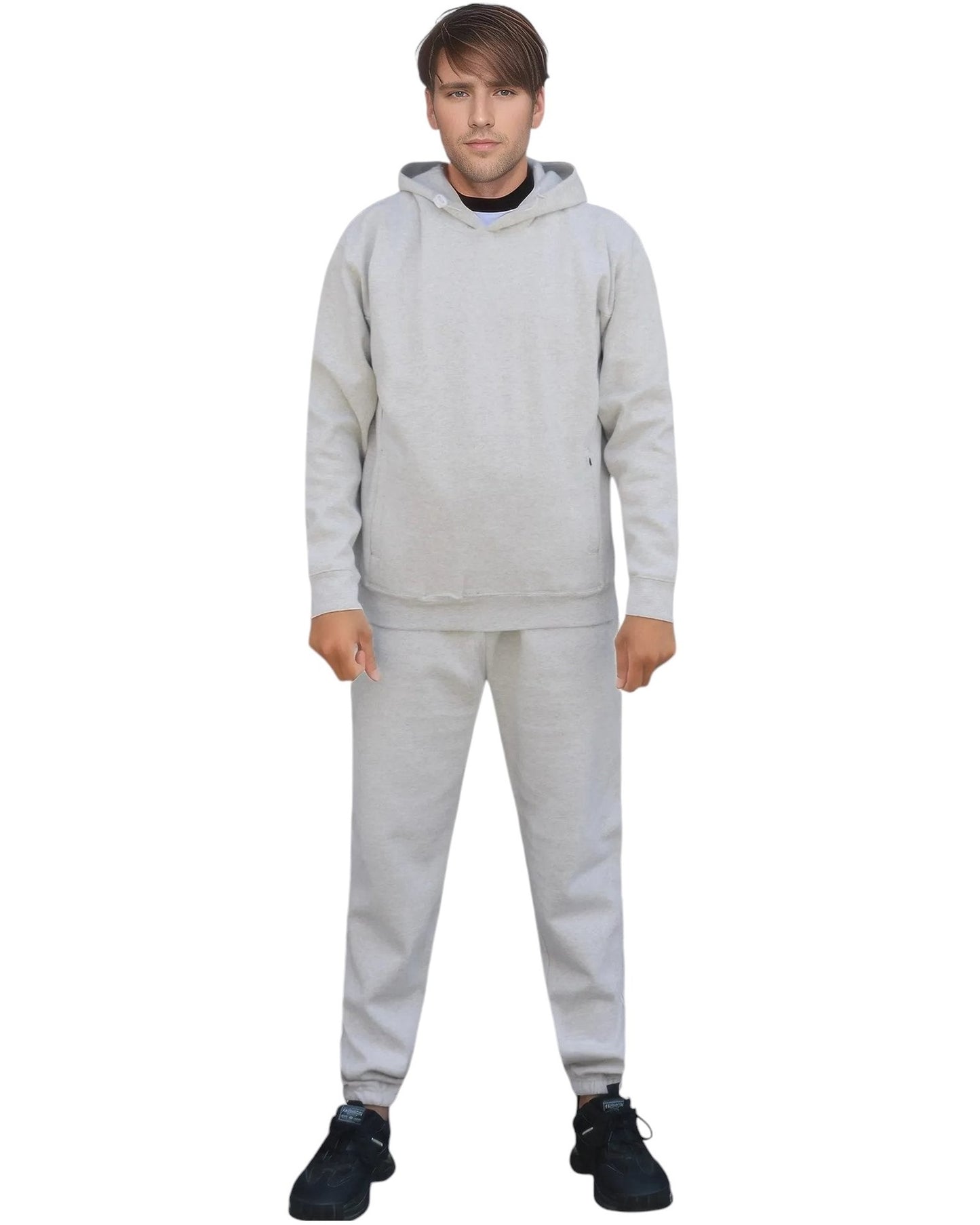 Men’s 2-Piece Classic Fleece Suit Pullover Hoodie Heavy Quality Fleece with Sweatpants