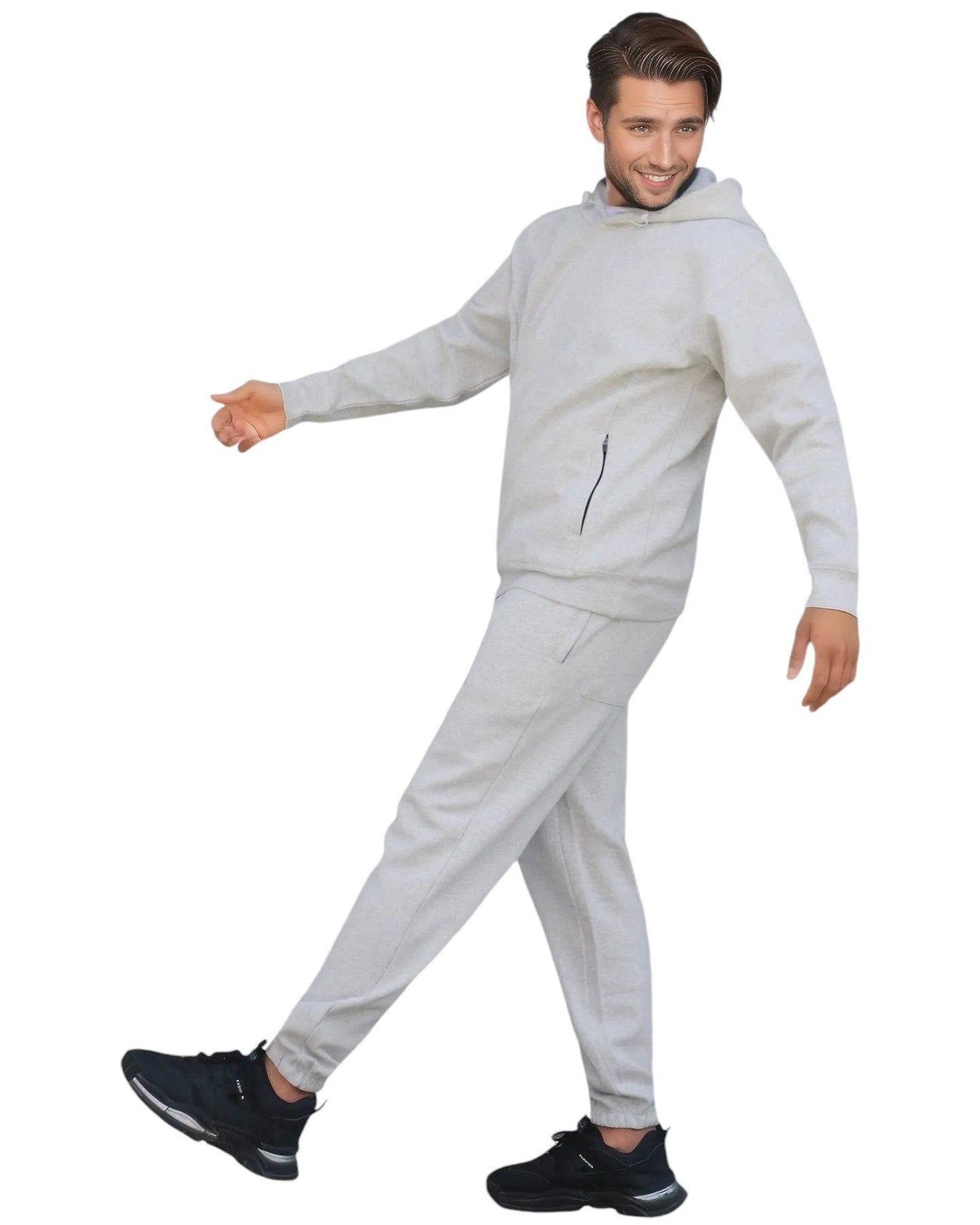 Men’s 2-Piece Classic Fleece Suit Pullover Hoodie Heavy Quality Fleece with Sweatpants