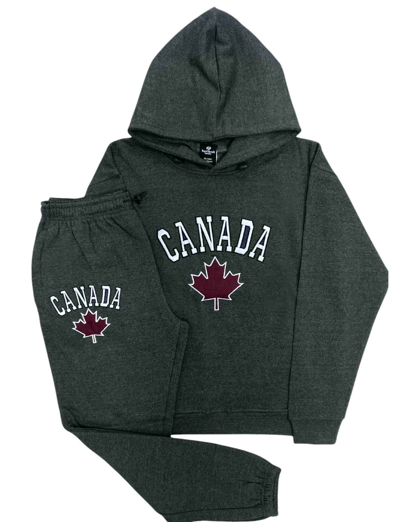 Men Classic Pullover Canada Print Sweatsuit