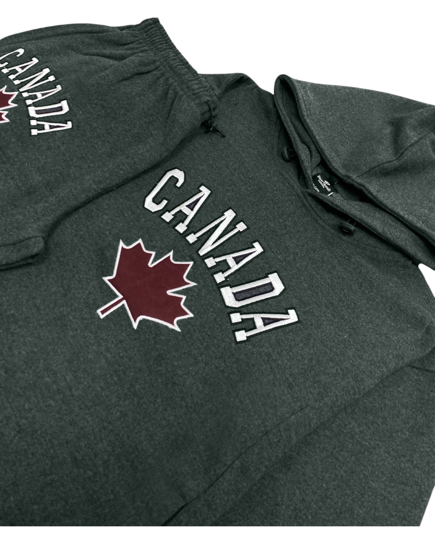 Men Classic Pullover Canada Print Sweatsuit