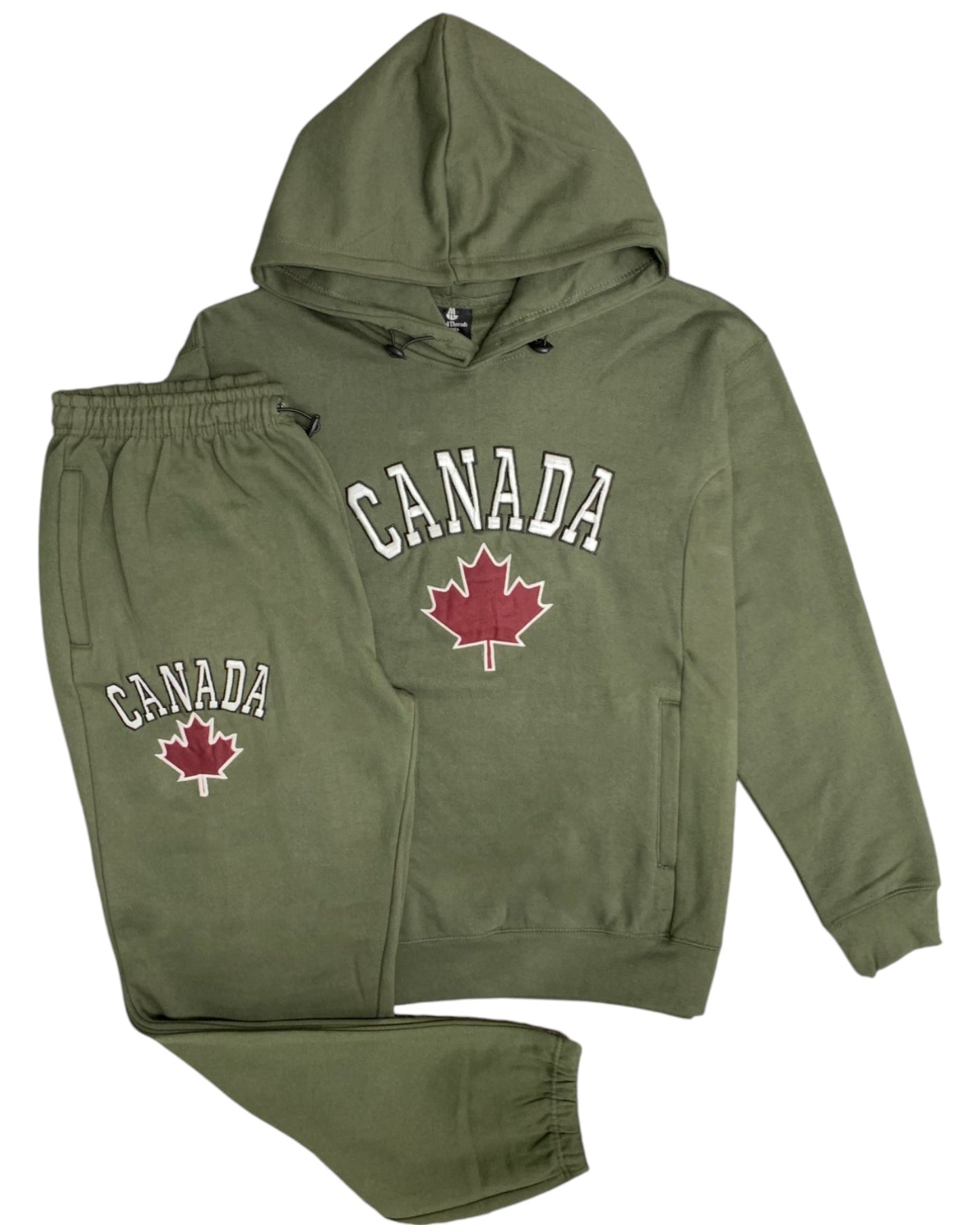 Men Classic Pullover Canada Print Sweatsuit