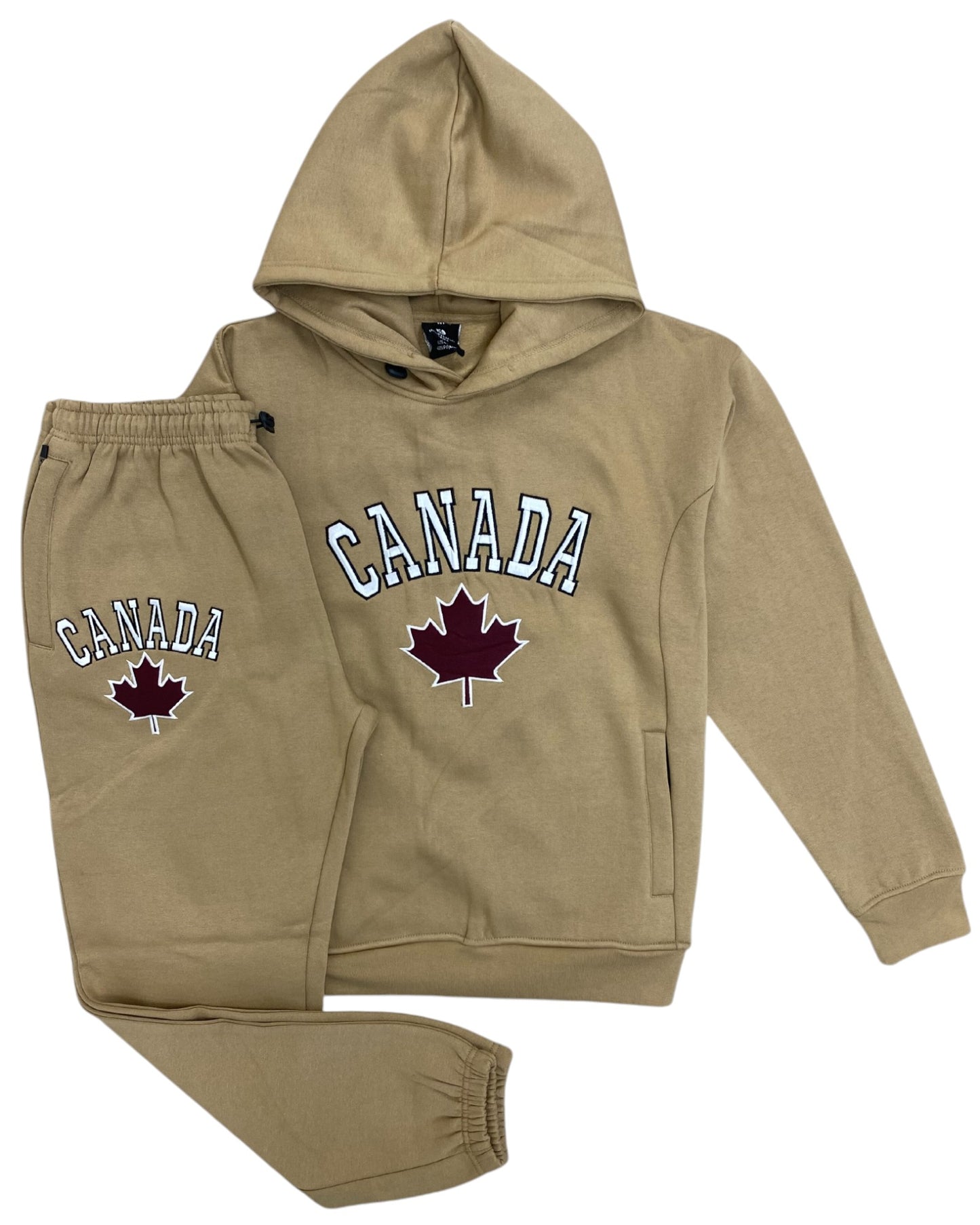 Men Classic Pullover Canada Print Sweatsuit