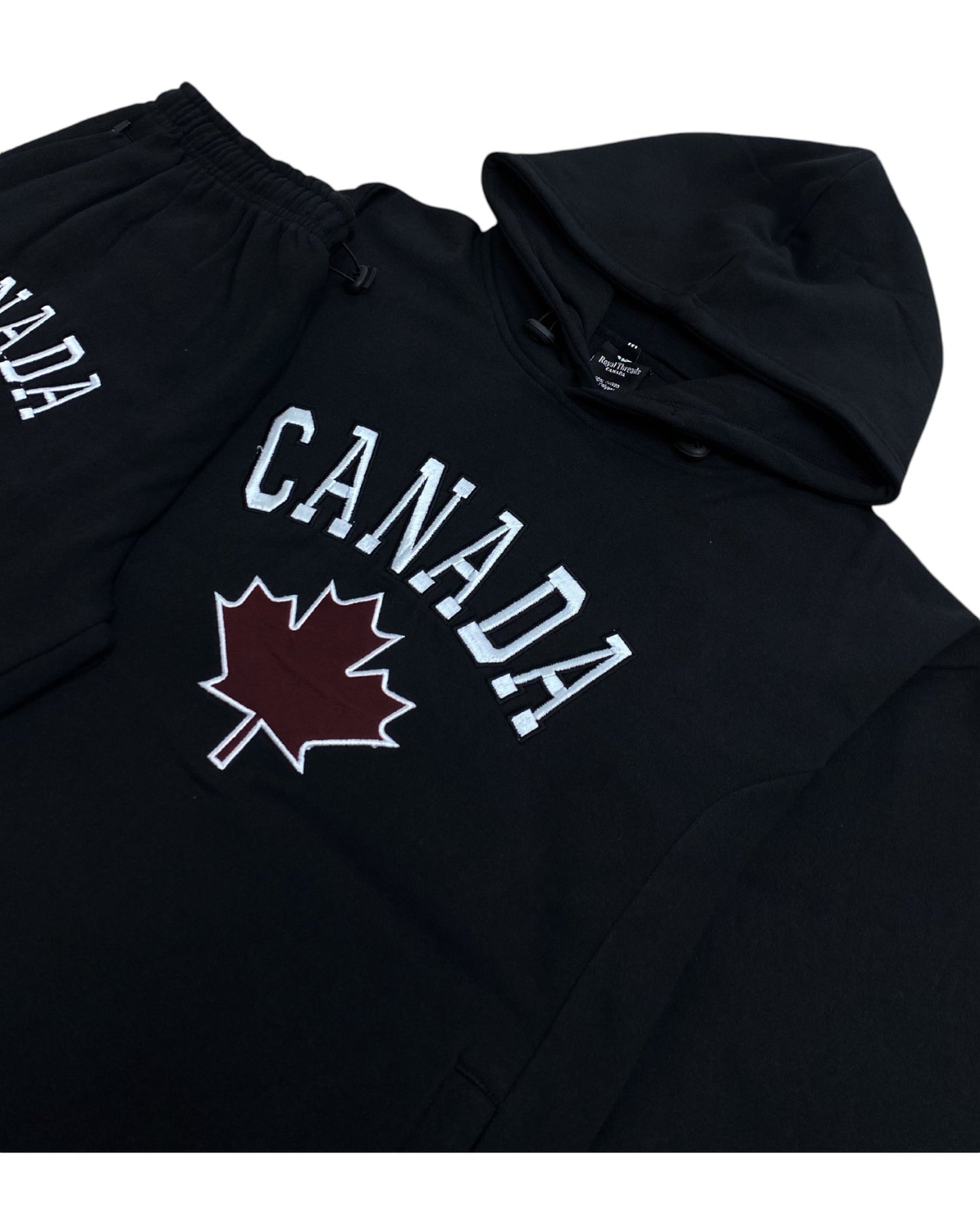 Men Classic Pullover Canada Print Sweatsuit