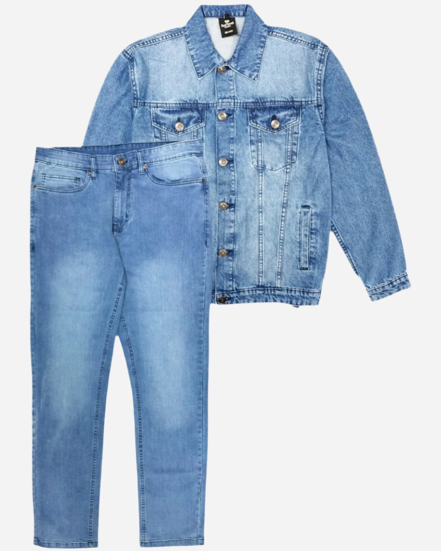 Men's Denim Classic Jean Suit 2-Piece Outfit Jacket & Pants