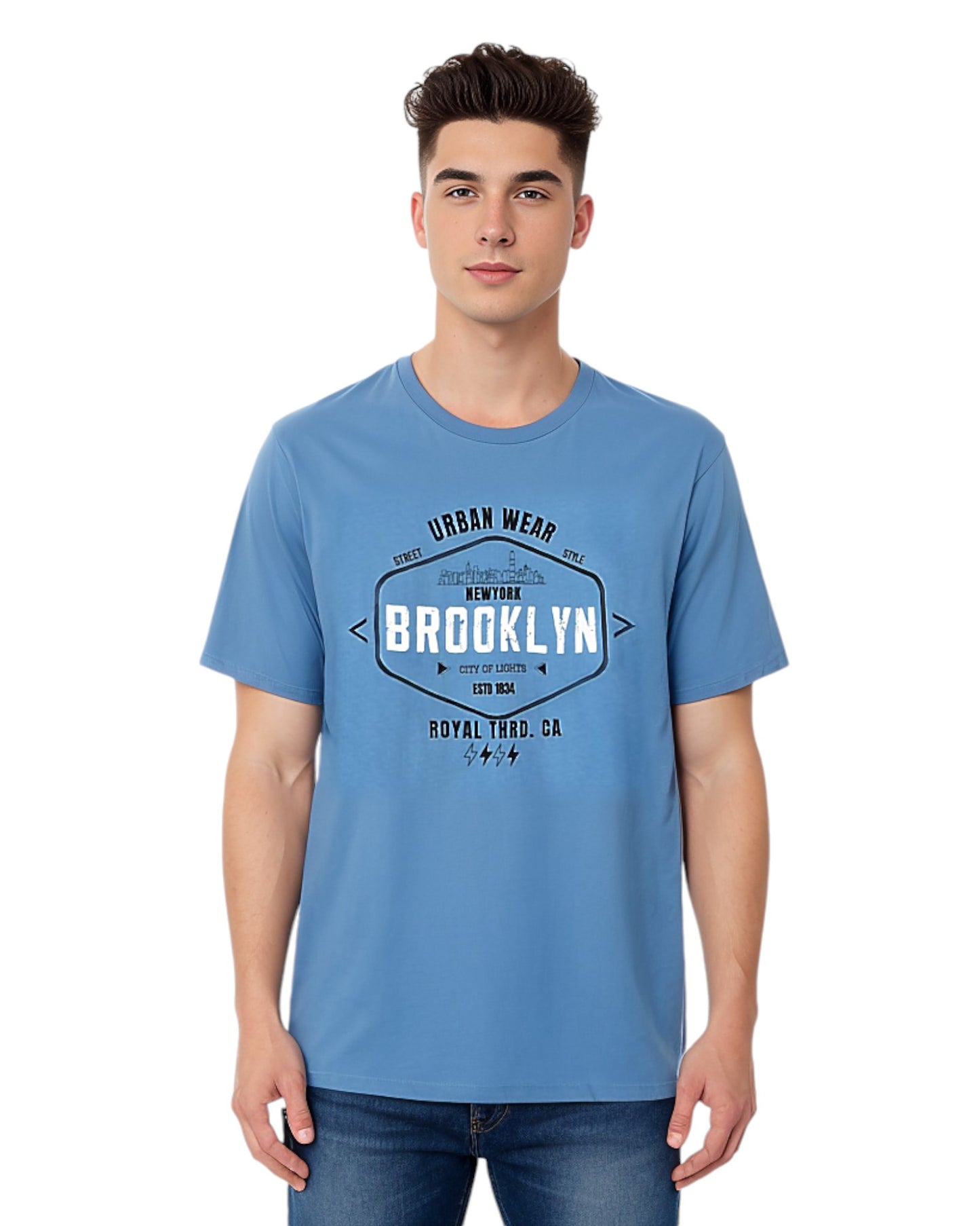 Men Brooklyn Print Summer T shirt