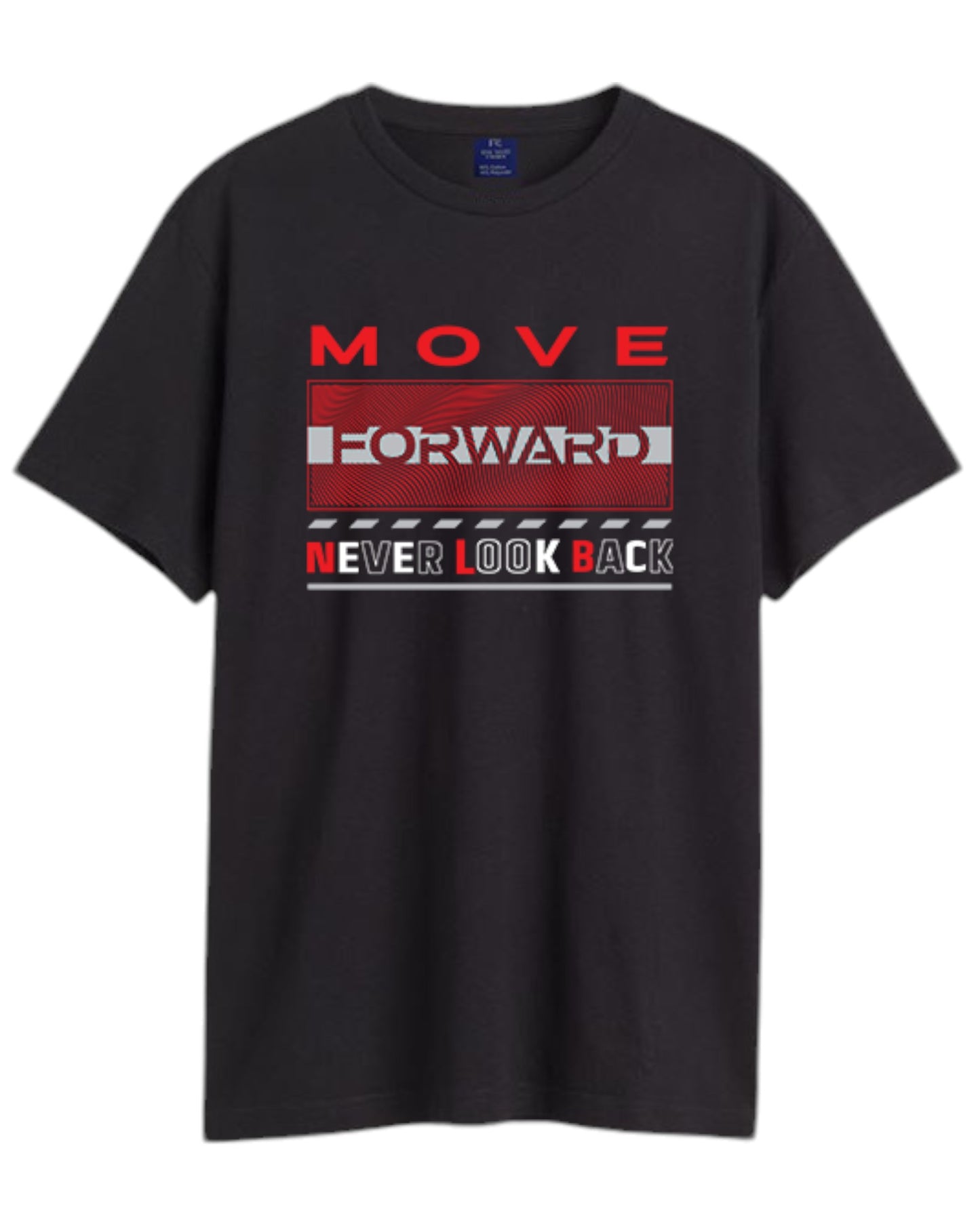 Move Forward Quote Printed Cotton Tshirt for Men