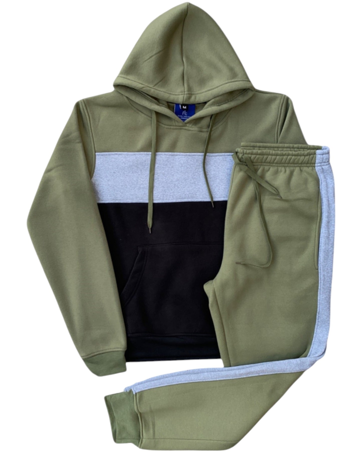 Men’s 2-piece Winter Fleece Sweatsuit Pullover Hoodie & Jogger Sweatpants