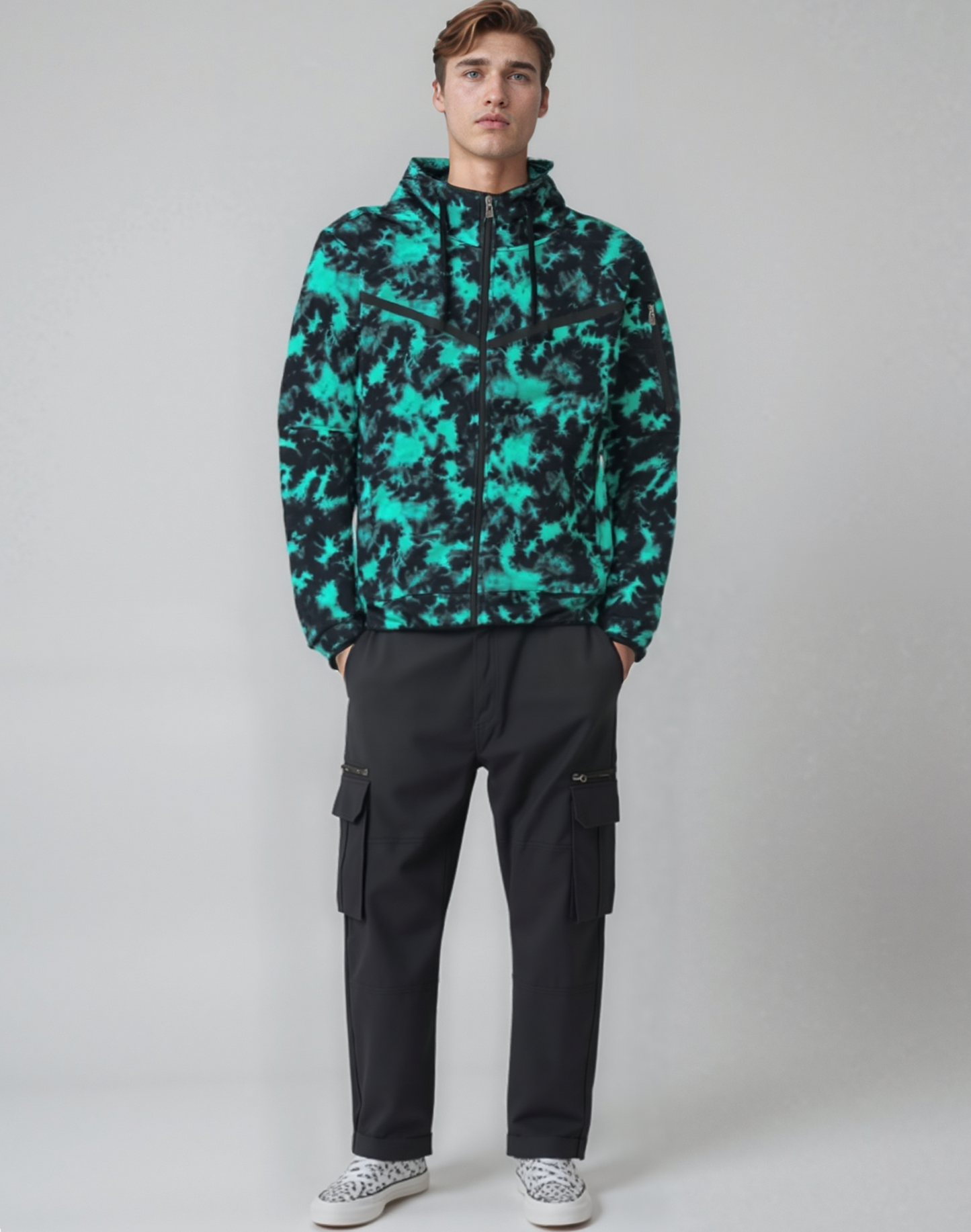 Men’s Printed Tech Fleece Spring Hoodie