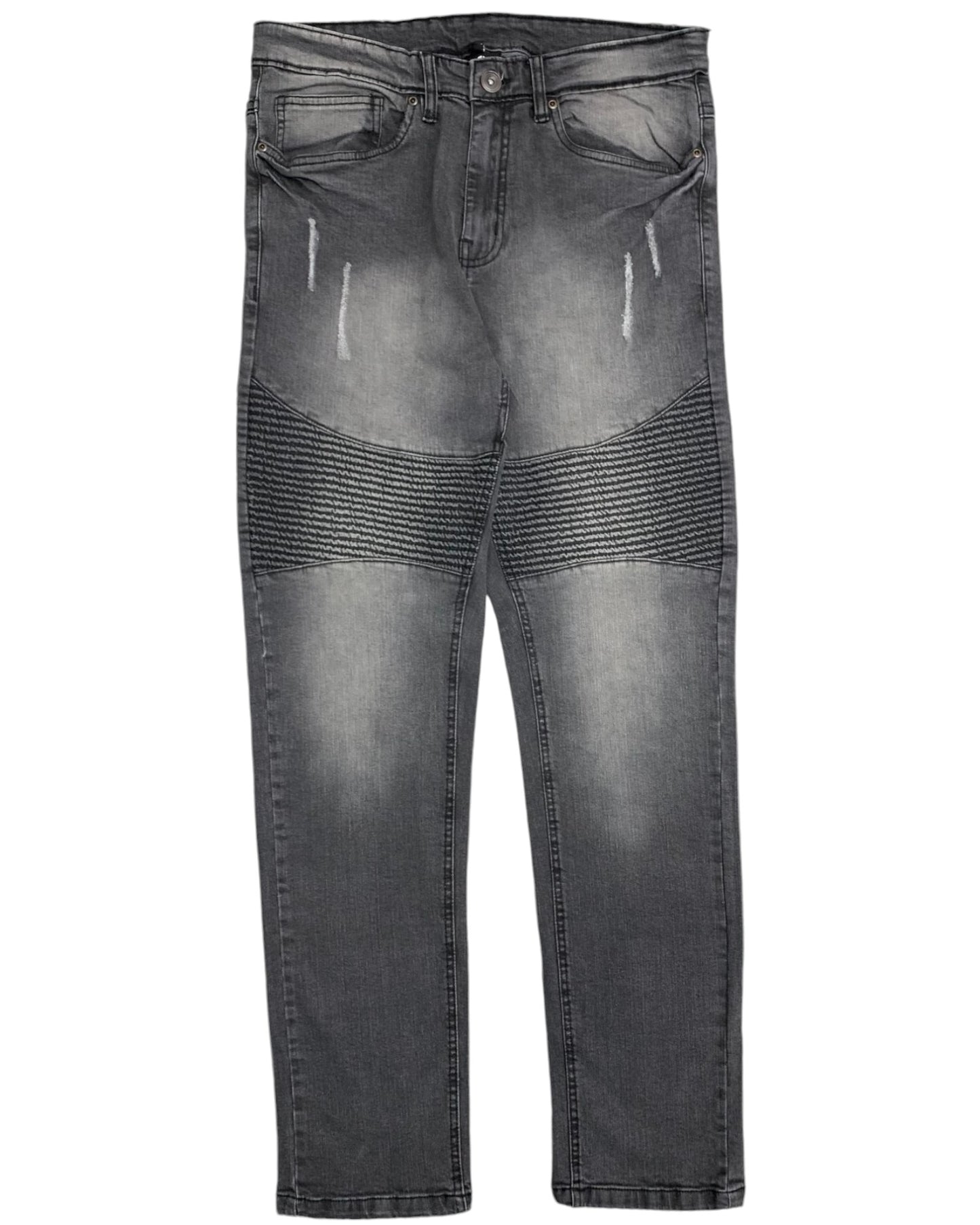 Men's Biker Denim Straight Fit Denim Jeans