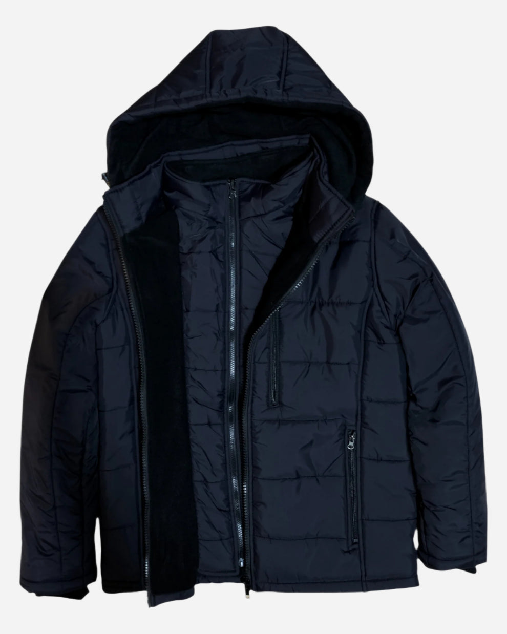 Men's Heavy Padded Full Fleece Insulated Negative Degree Winter Coat J ...