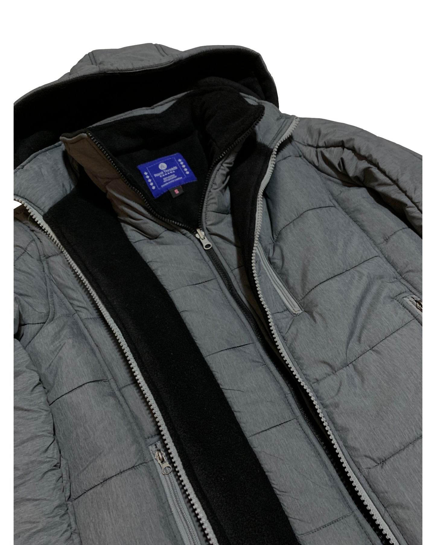 Men's Heavy Padded Full Fleece Insulated Negative Degree Winter Coat Jacket (Removable Storm Hood)