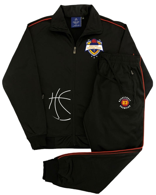 Men Basketball tracksuit Champions Print Top and Bottom Outfit