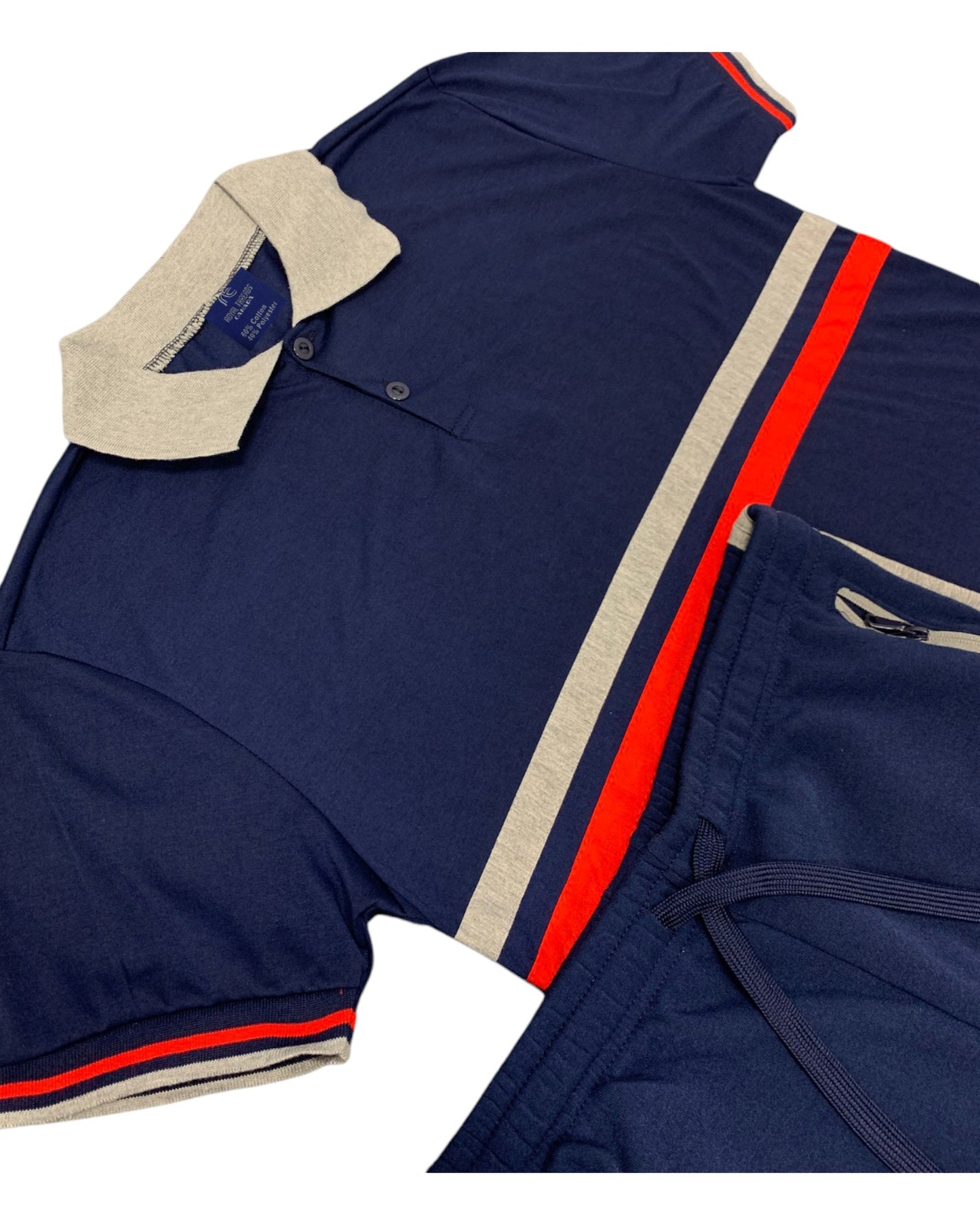 Men’s 2-Piece Short Set with 2 bottom down Shirt and Soft Fleece Summer Shorts Matching Outfit