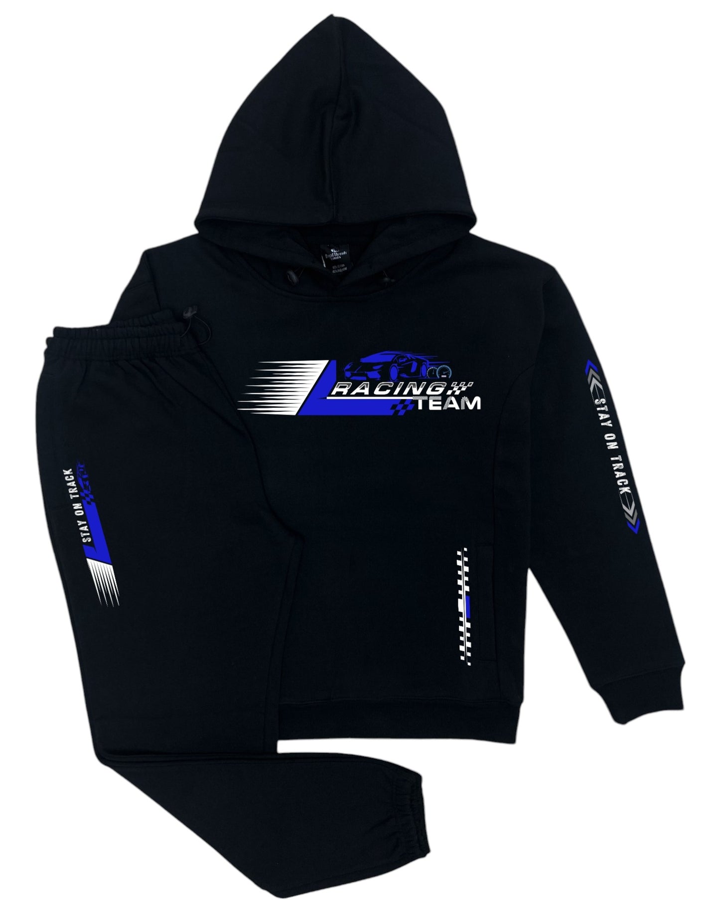 Men's 2-piece pullover hoodie & Fleece pants Outfit Racing Sports Theme