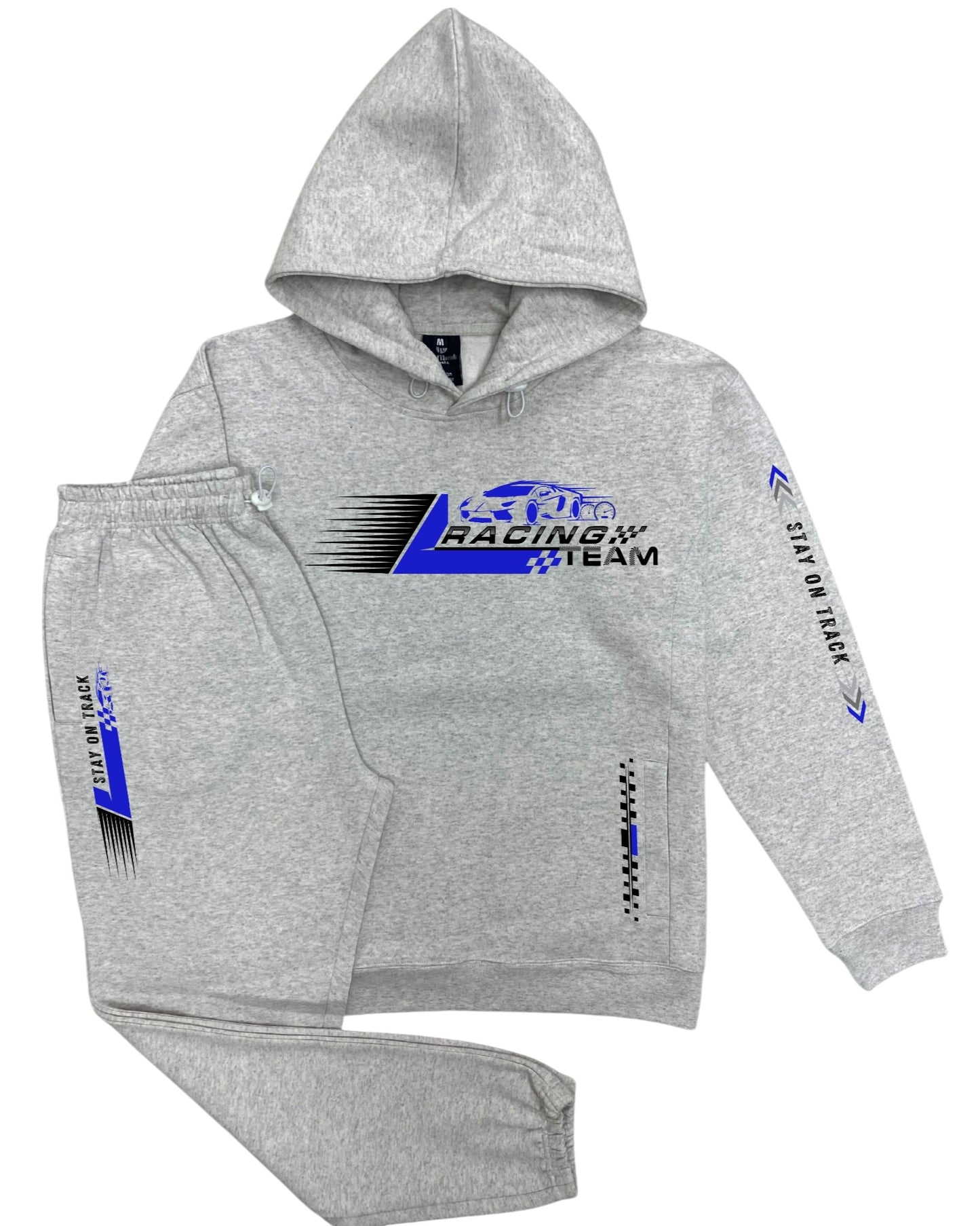 Men's 2-piece pullover hoodie & Fleece pants Outfit Racing Sports Theme