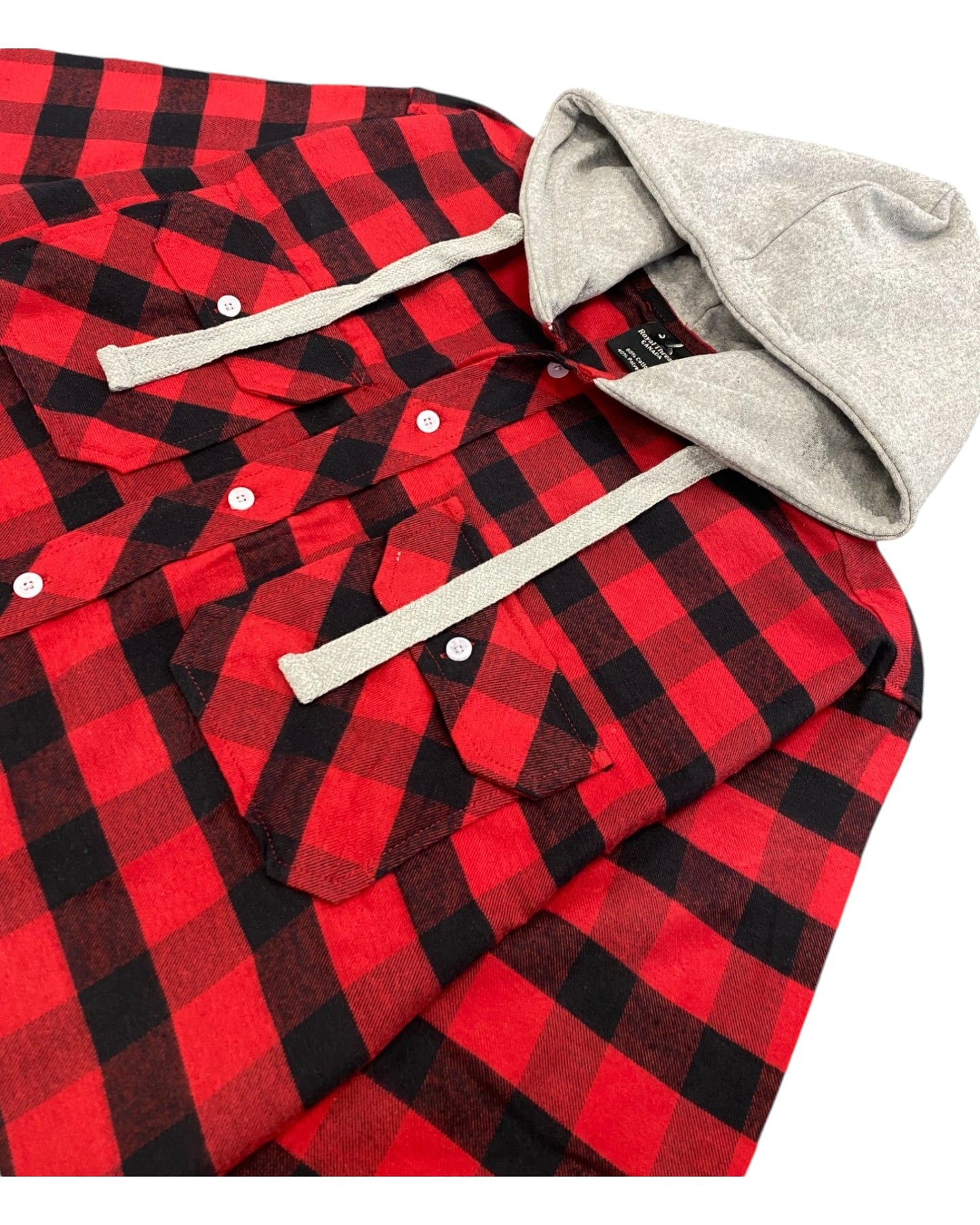 Men’s Soft flannel Shirt Long Sleeve with Hood