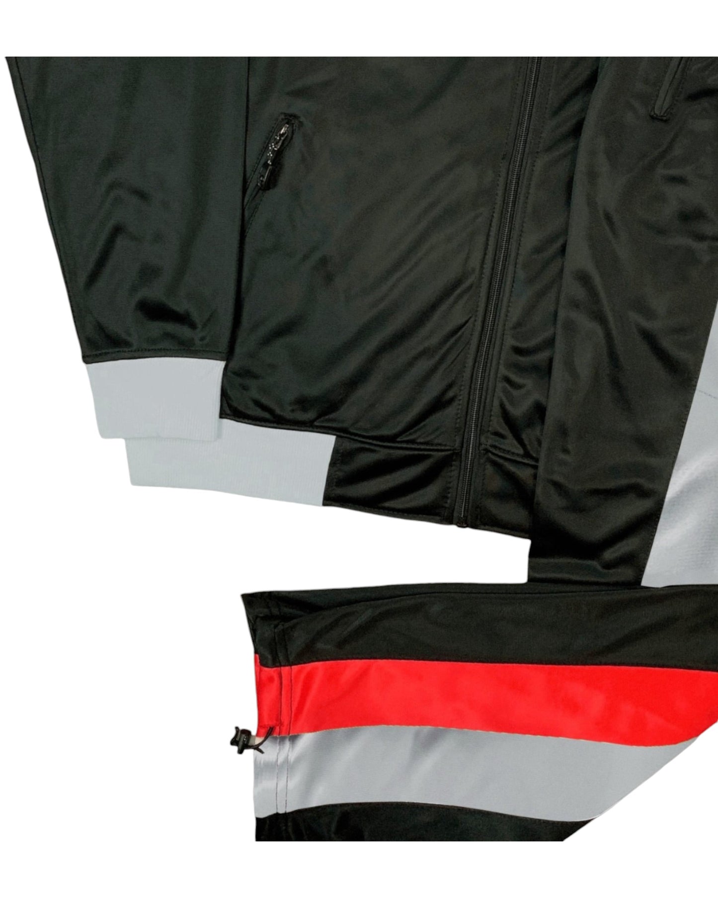 Men's Tracksuit Warm-Up 2-piece Retro Style Track Jacket & Pants Matching Set