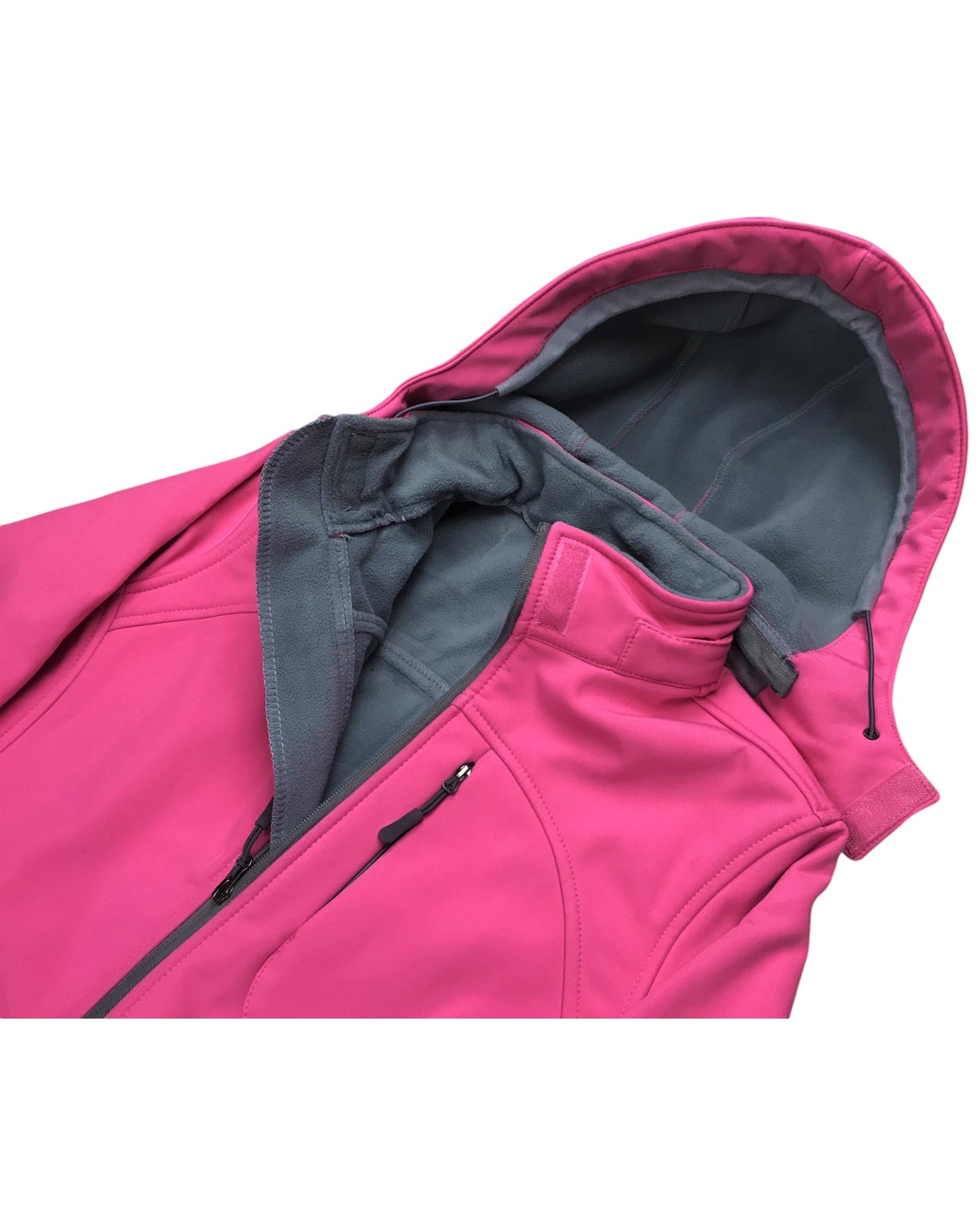 Women’s Softshell Water resistant Jacket with internal fleece lining and removable hood