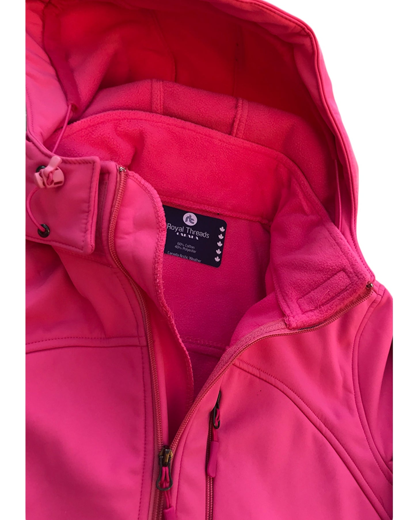 Women’s Softshell Water resistant Jacket with internal fleece lining and removable hood