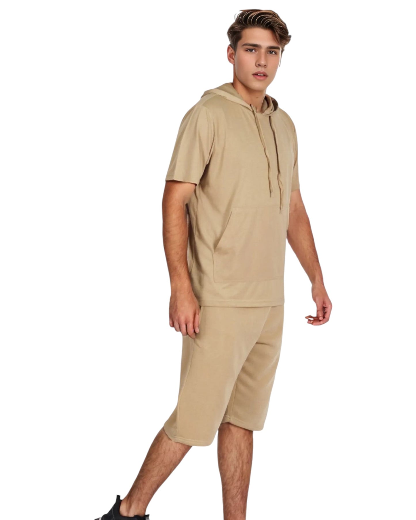 Men’s 2 Piece Solid Color Regular Fit Shorts Set Summer Outfit