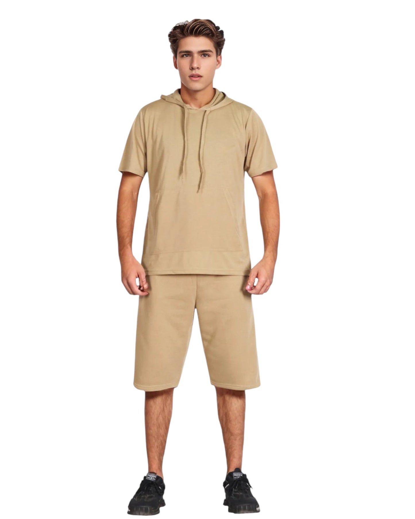 Men’s 2 Piece Solid Color Regular Fit Shorts Set Summer Outfit