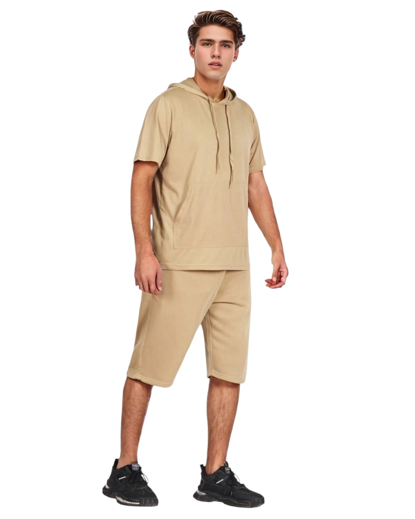 Men’s 2 Piece Solid Color Regular Fit Shorts Set Summer Outfit