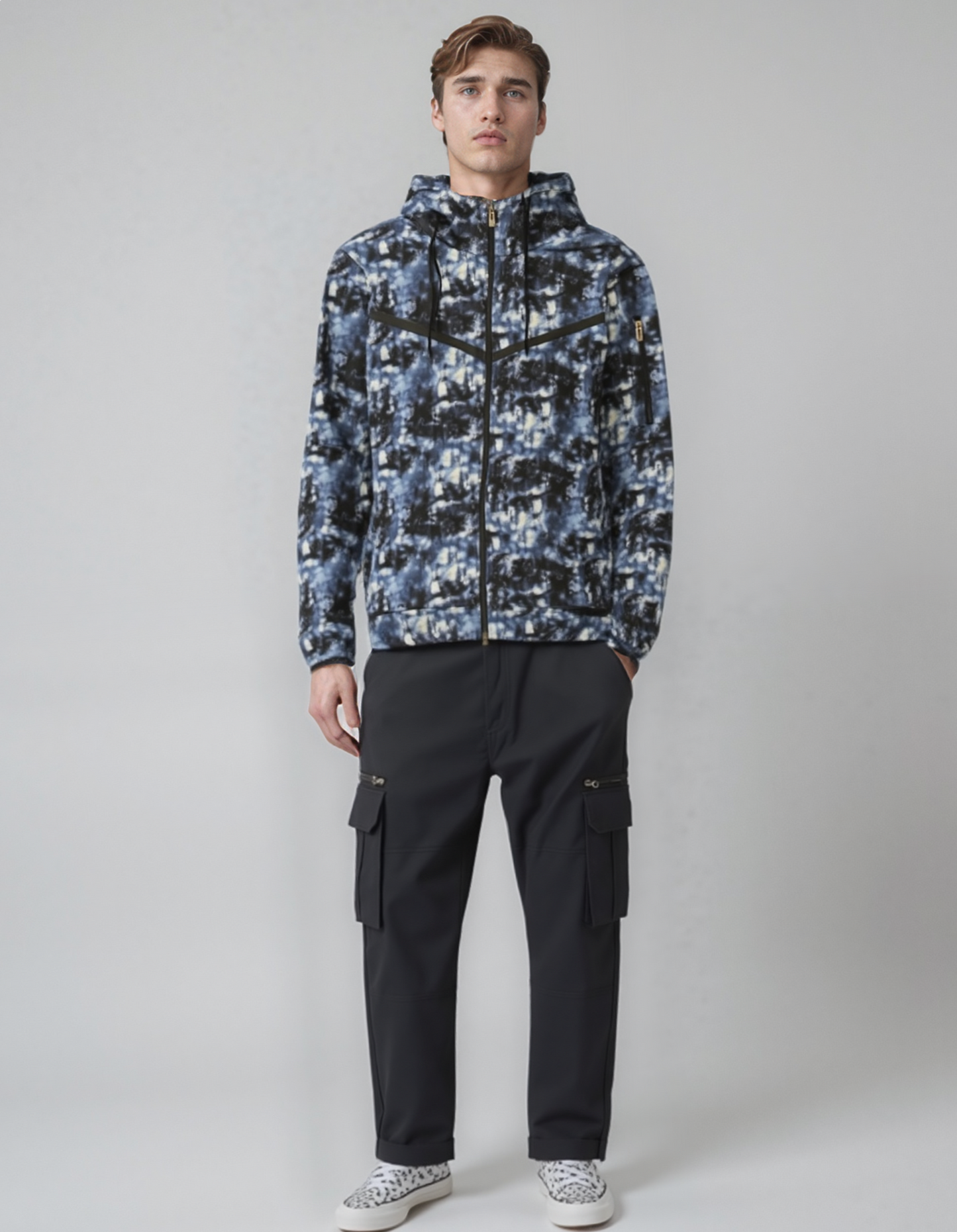 Men’s Printed Tech Fleece Spring Hoodie