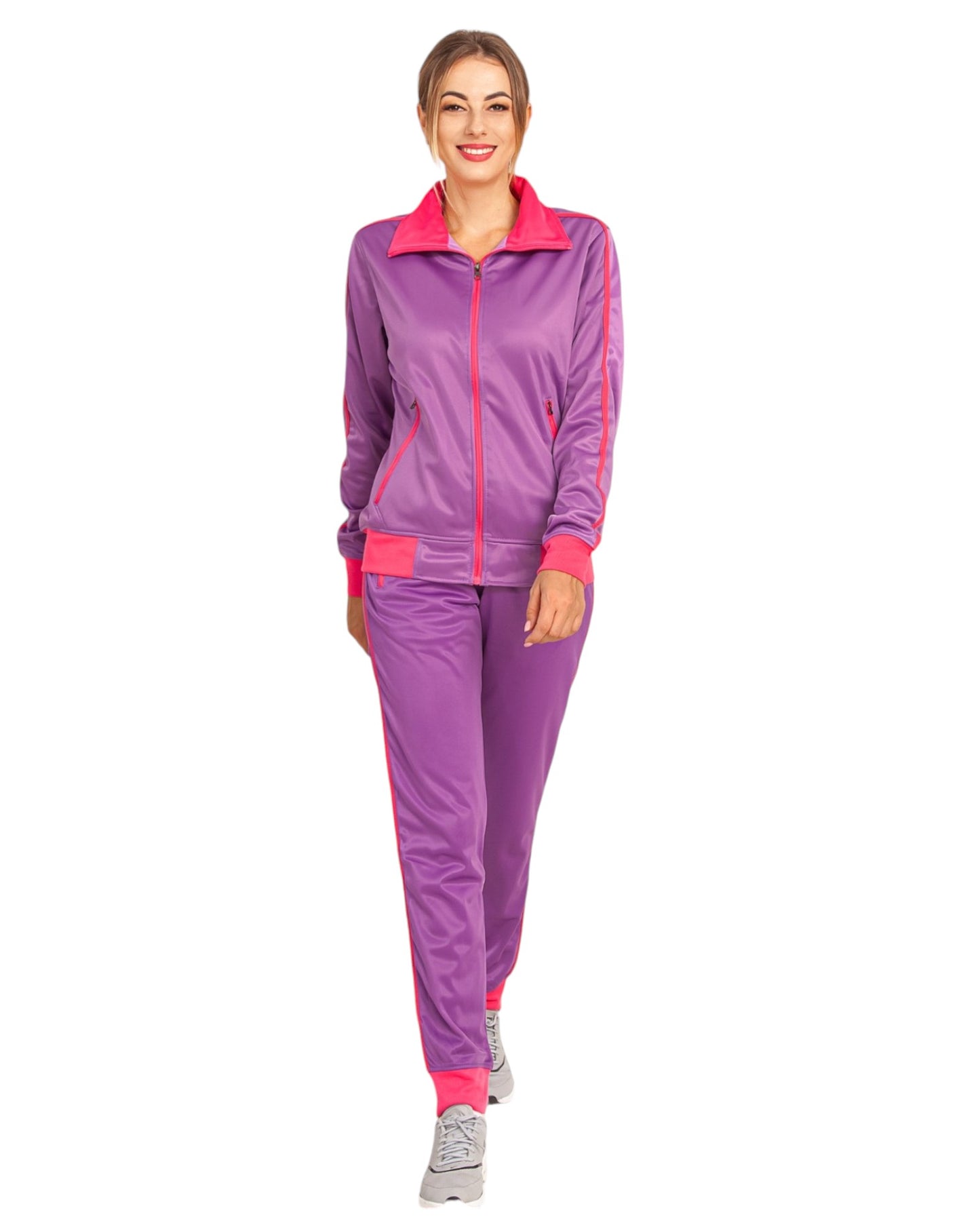 Women's 2-Piece Sunshine Jogger Tracksuit Track Jacket and Track Pants