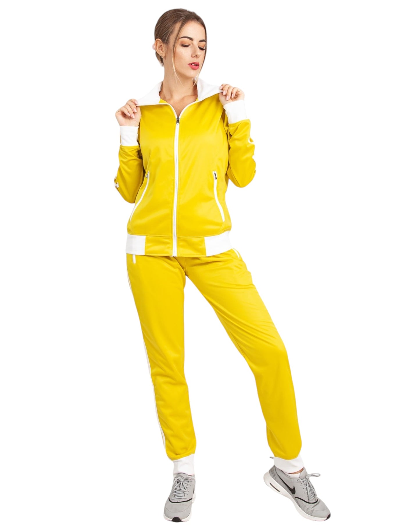 Women's 2-Piece Sunshine Jogger Tracksuit Track Jacket and Track Pants