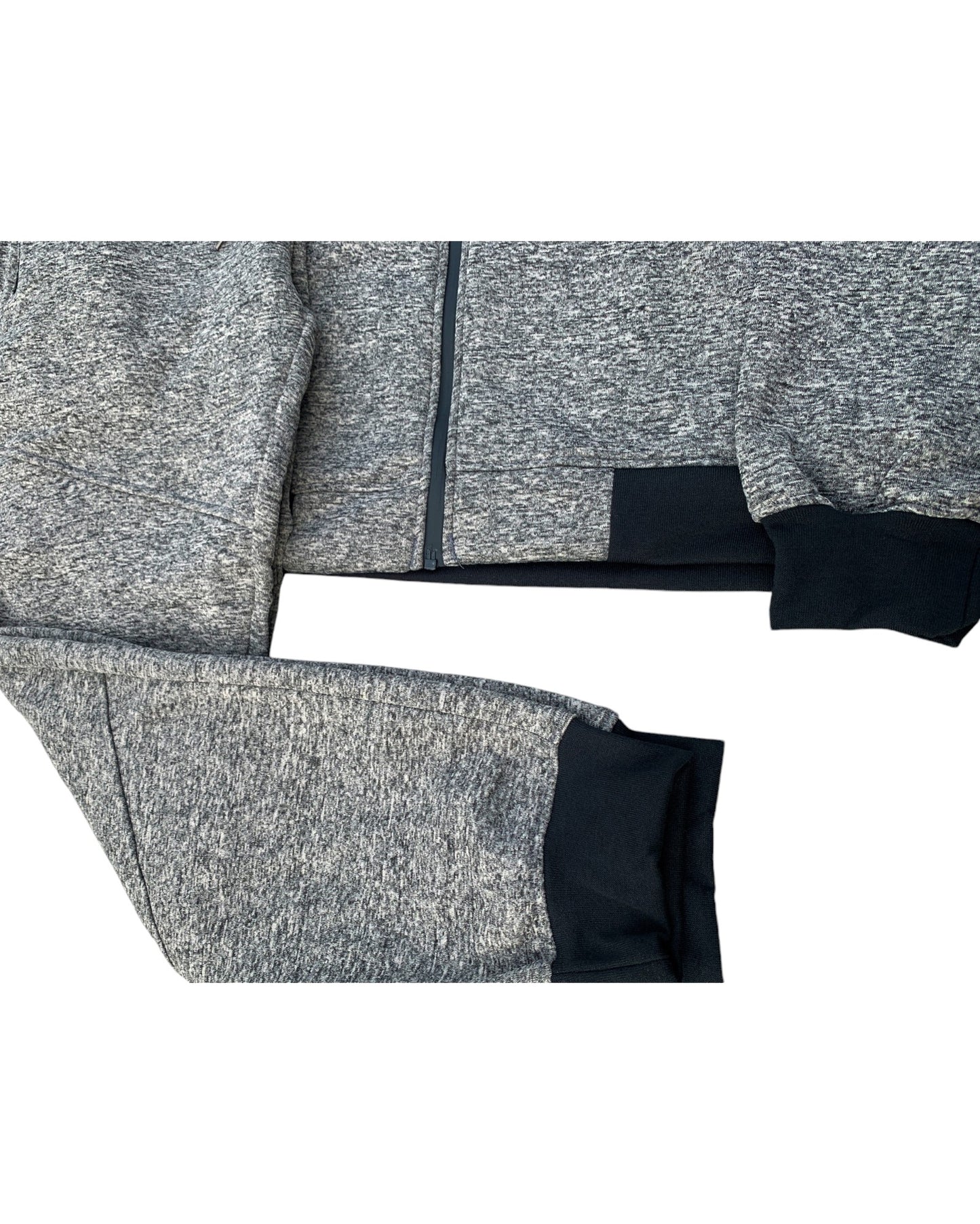 Men’s Warm Winter Tech Fleece Sweat Jacket Sweatpants Jogger Outfit