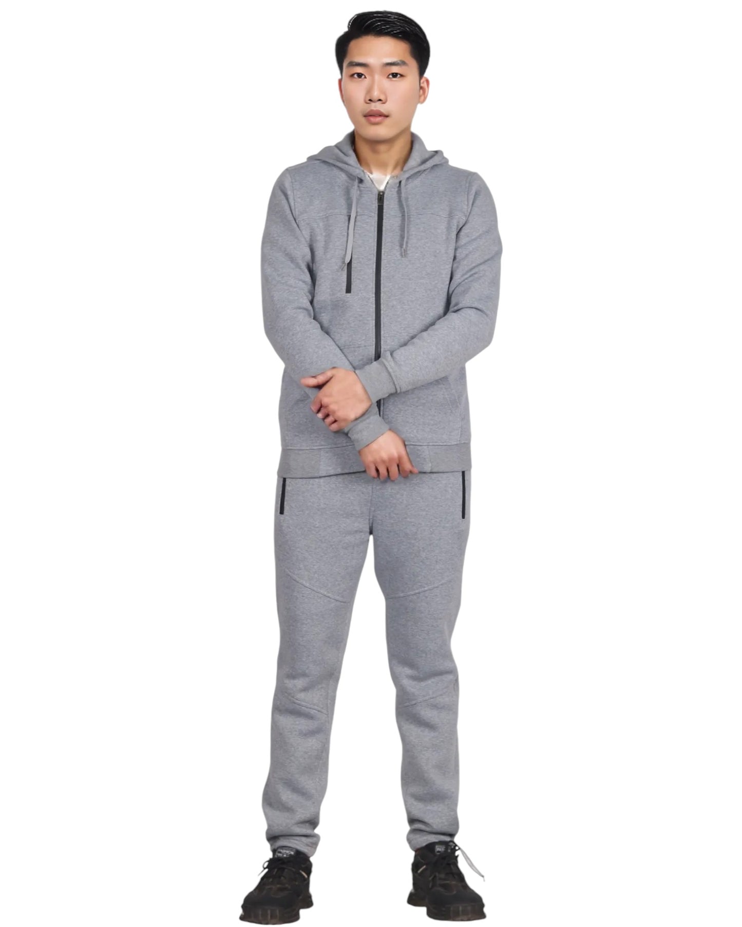 Men's Sweatsuit Soft Fleece Sweat Jacket with Sweatpants