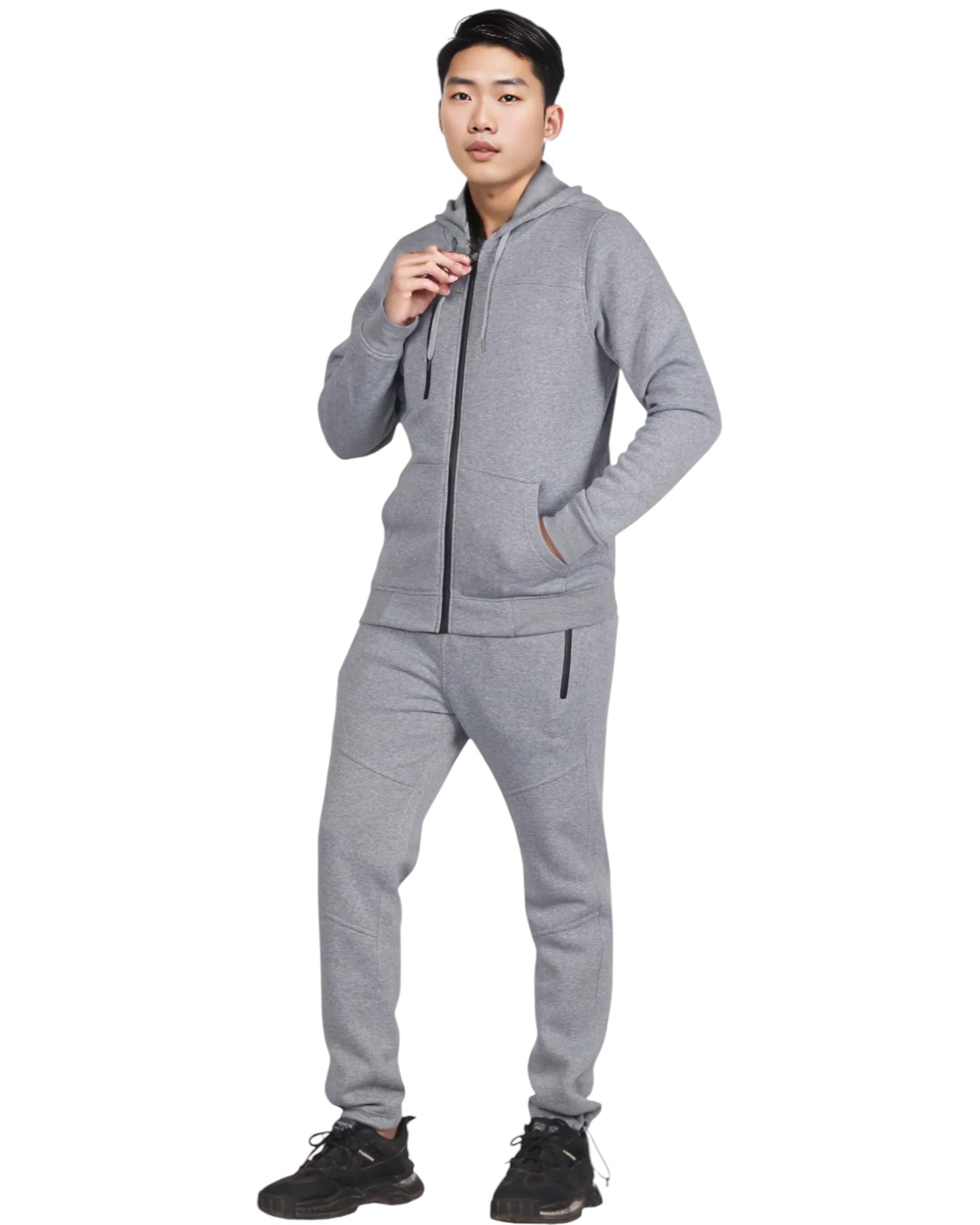 Men's Sweatsuit Soft Fleece Sweat Jacket with Sweatpants