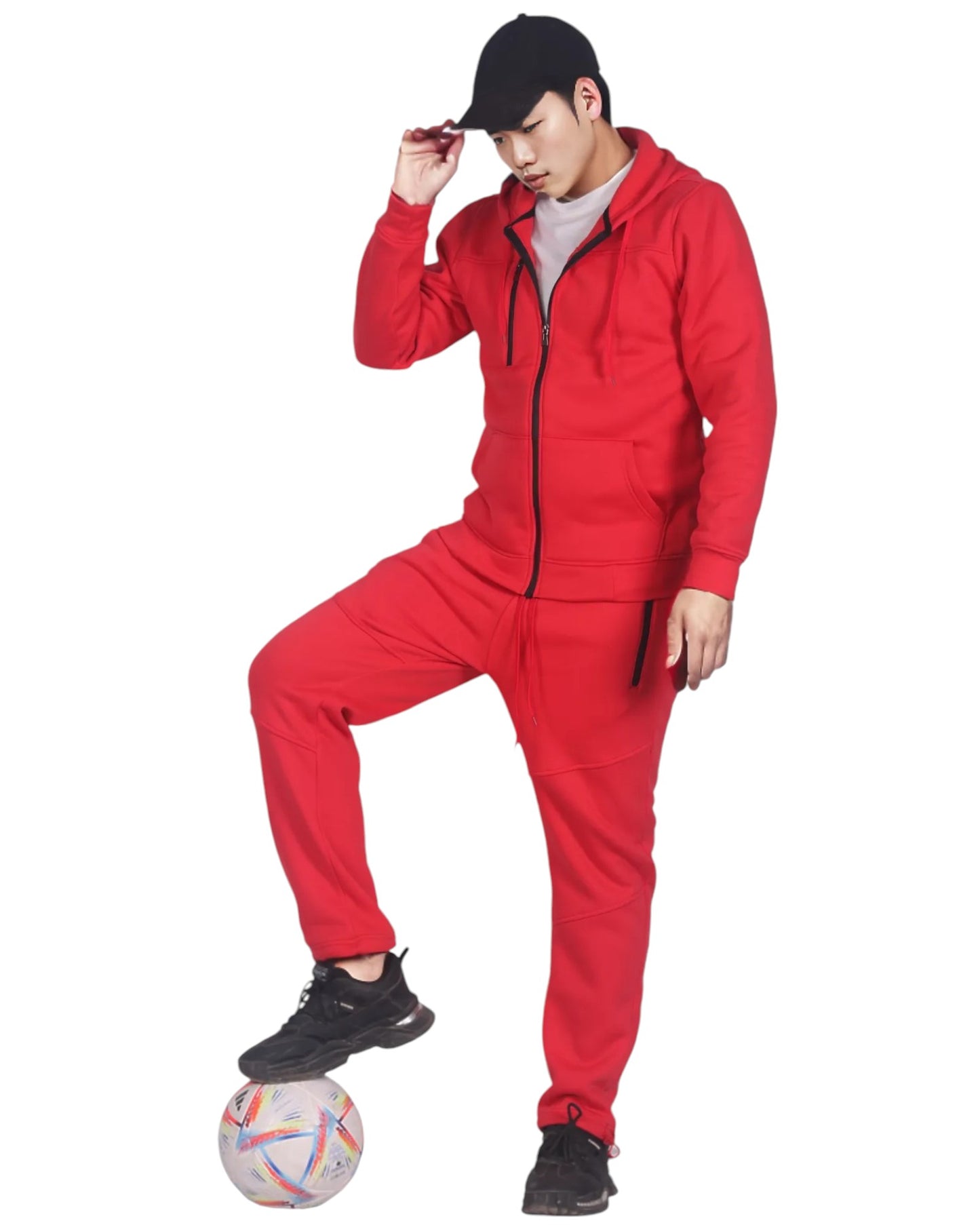 Men's Sweatsuit Soft Fleece Sweat Jacket with Sweatpants