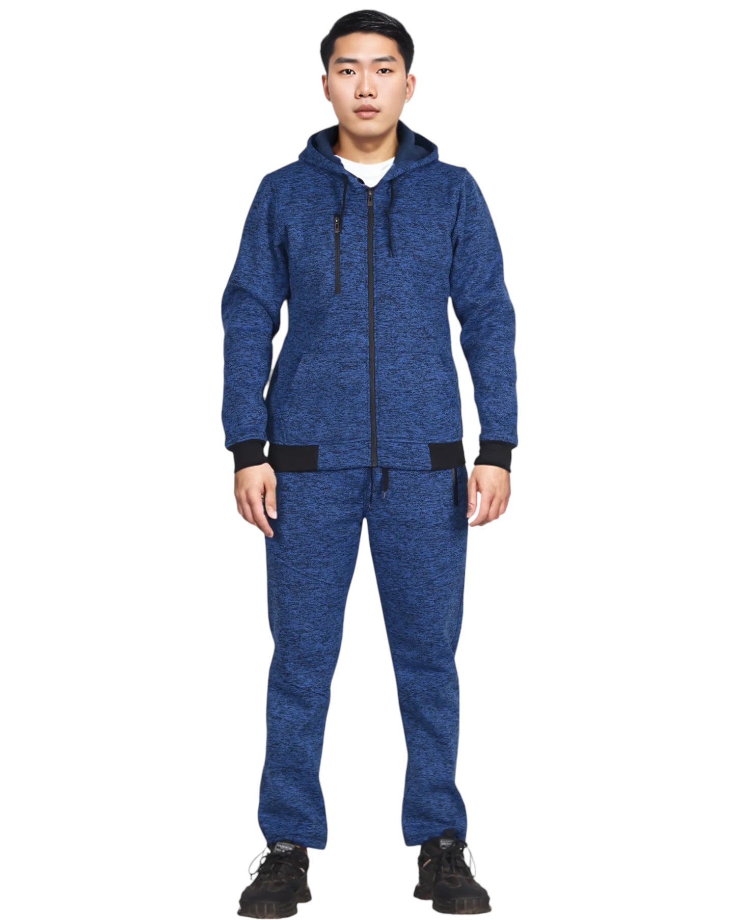 Men's Sweatsuit Soft Fleece Sweat Jacket with Sweatpants