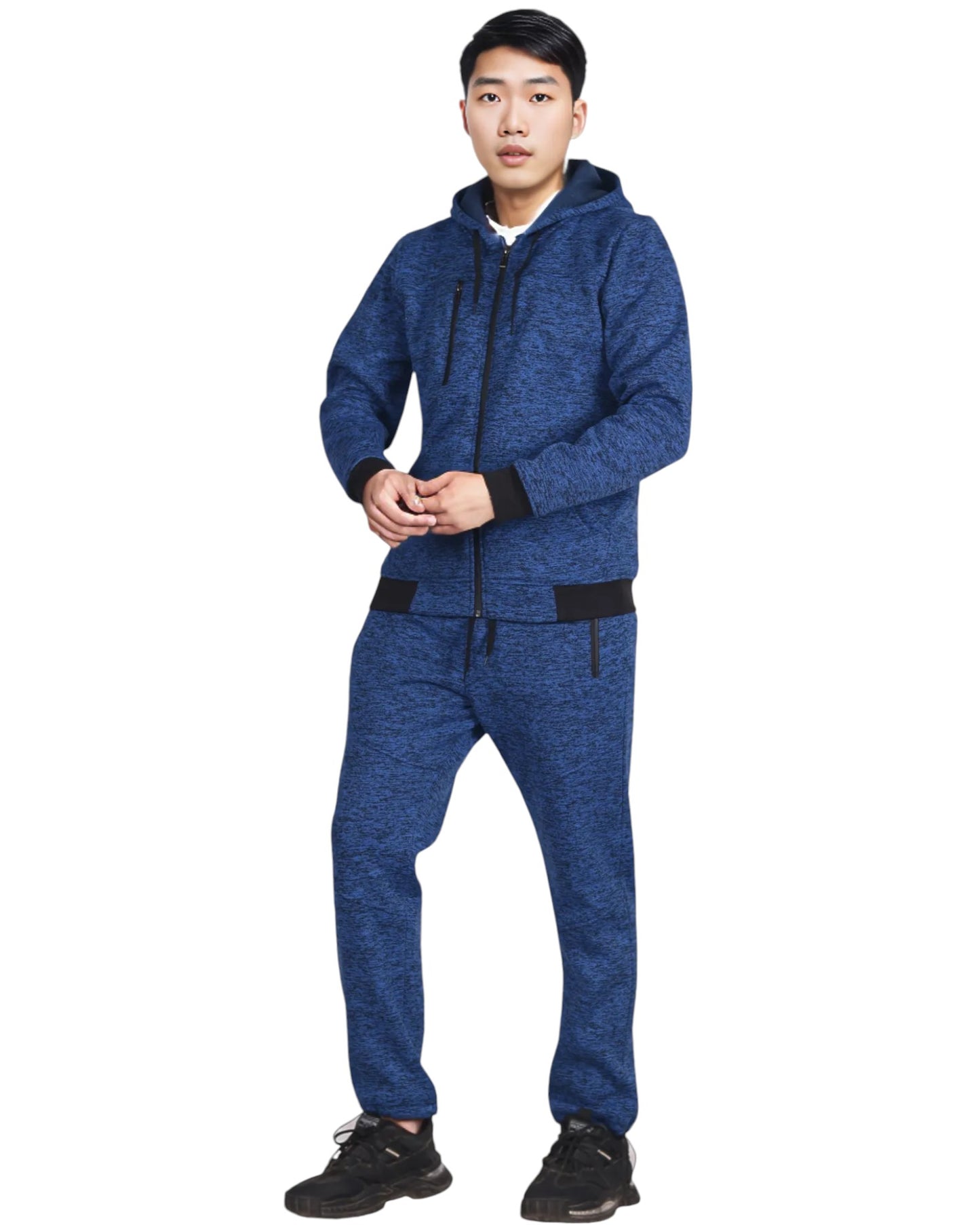 Men's Sweatsuit Soft Fleece Sweat Jacket with Sweatpants