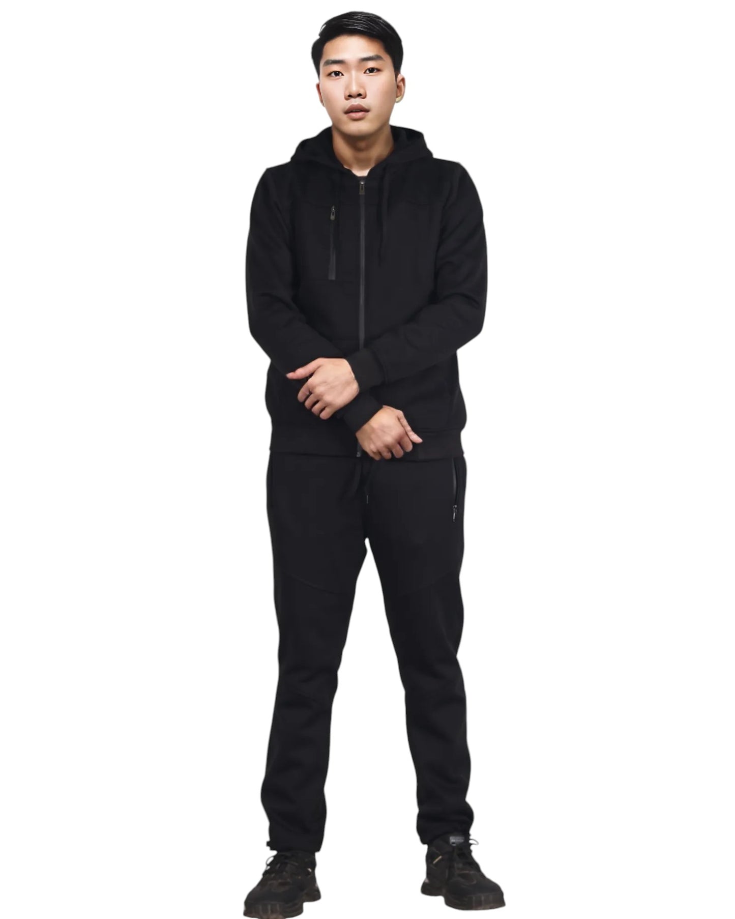 Men's Sweatsuit Soft Fleece Sweat Jacket with Sweatpants